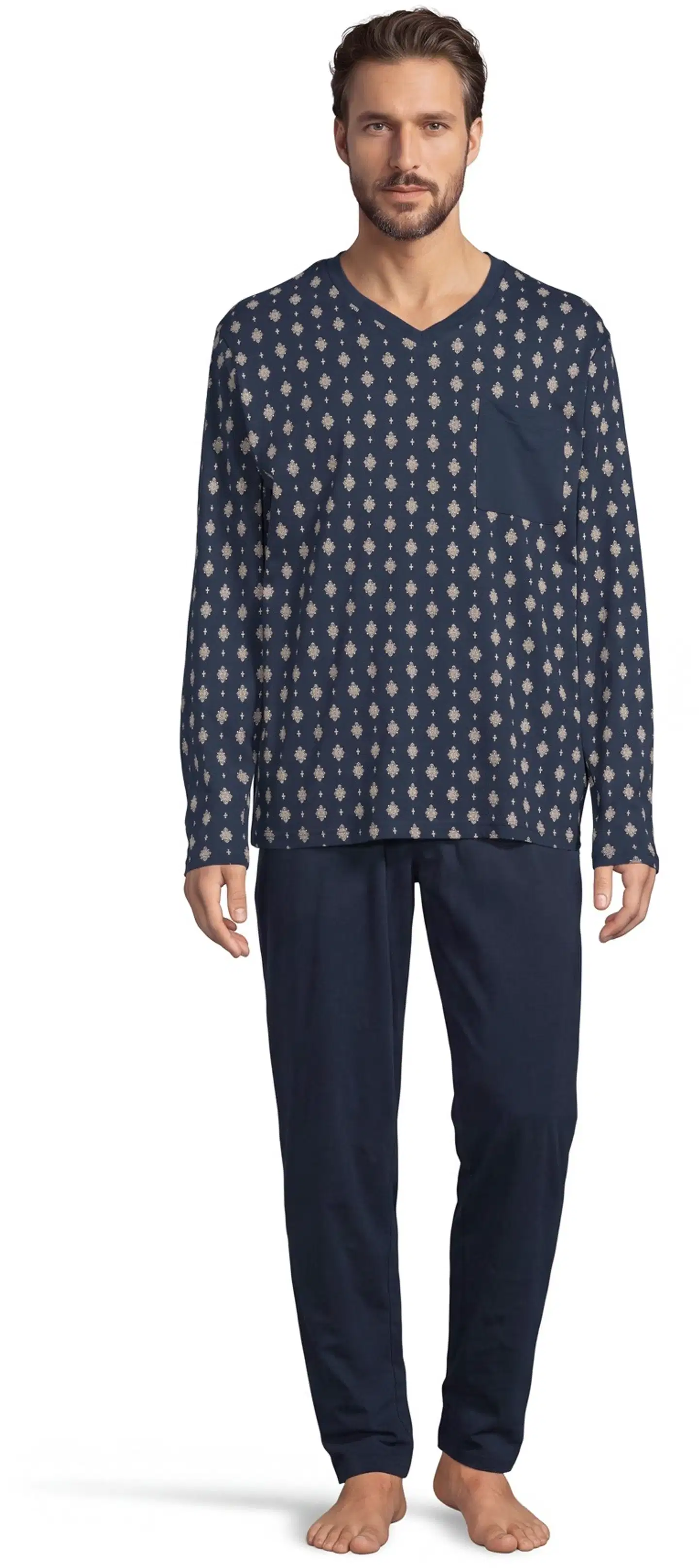 London Fog miesten pyjama 191L422688 - DARK BLUE/AOP - 1