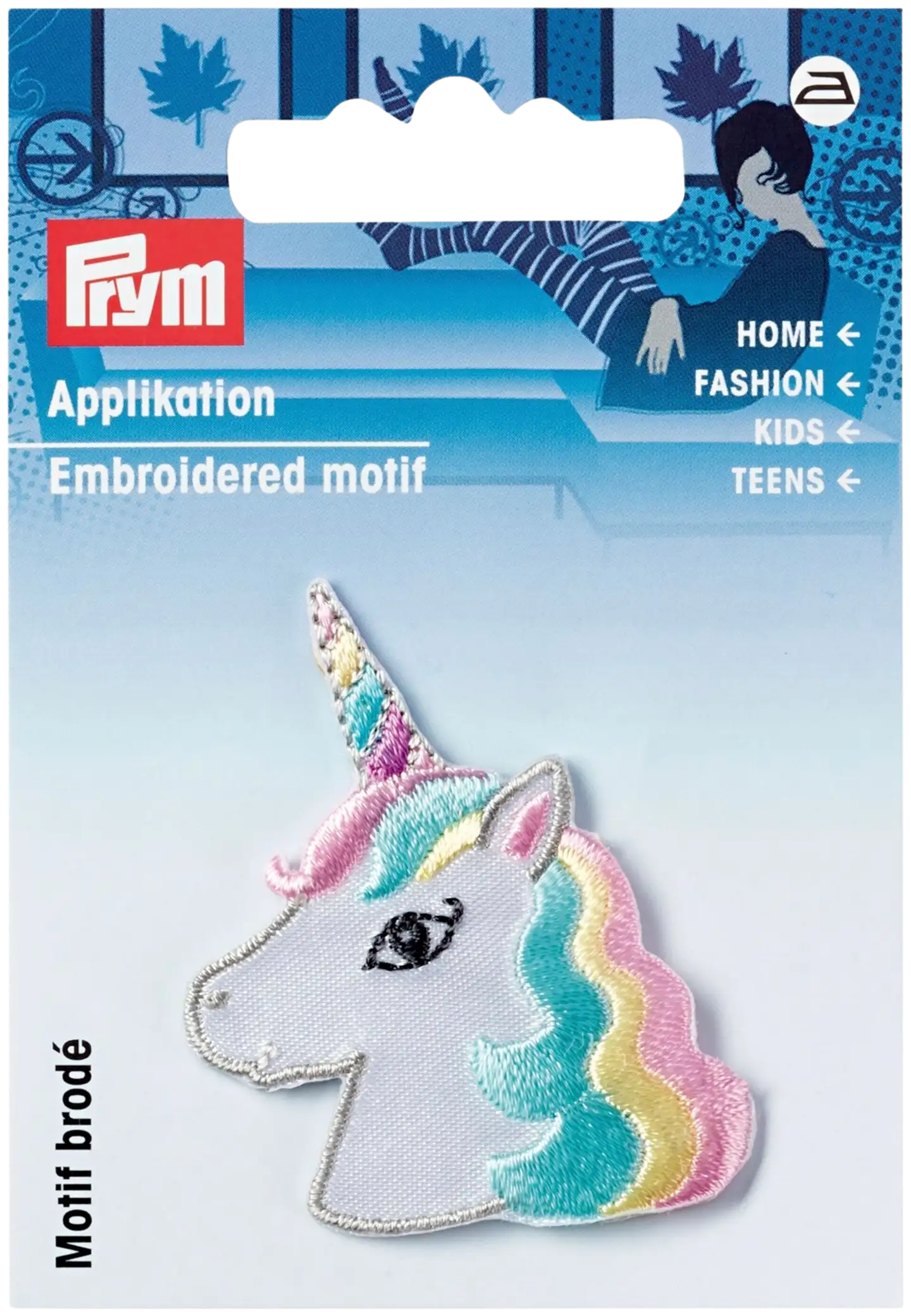 Prym silitettävä koristemerkki yksisarvinen - 1