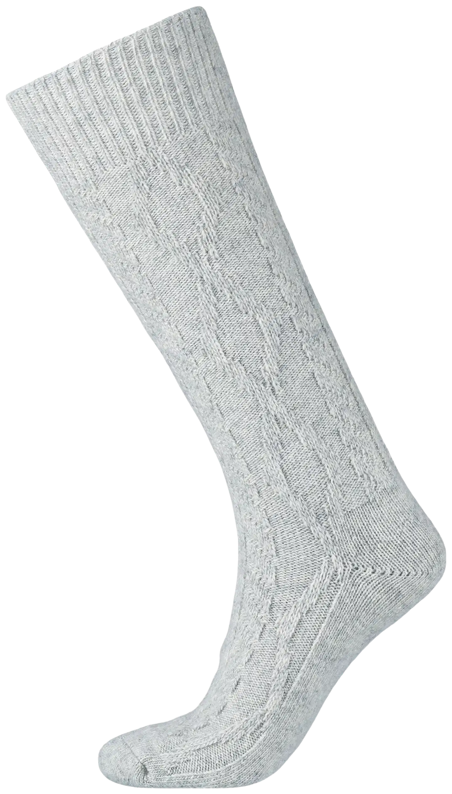 Norlyn naisten villasekoitesukat - Light Grey Melange - 2