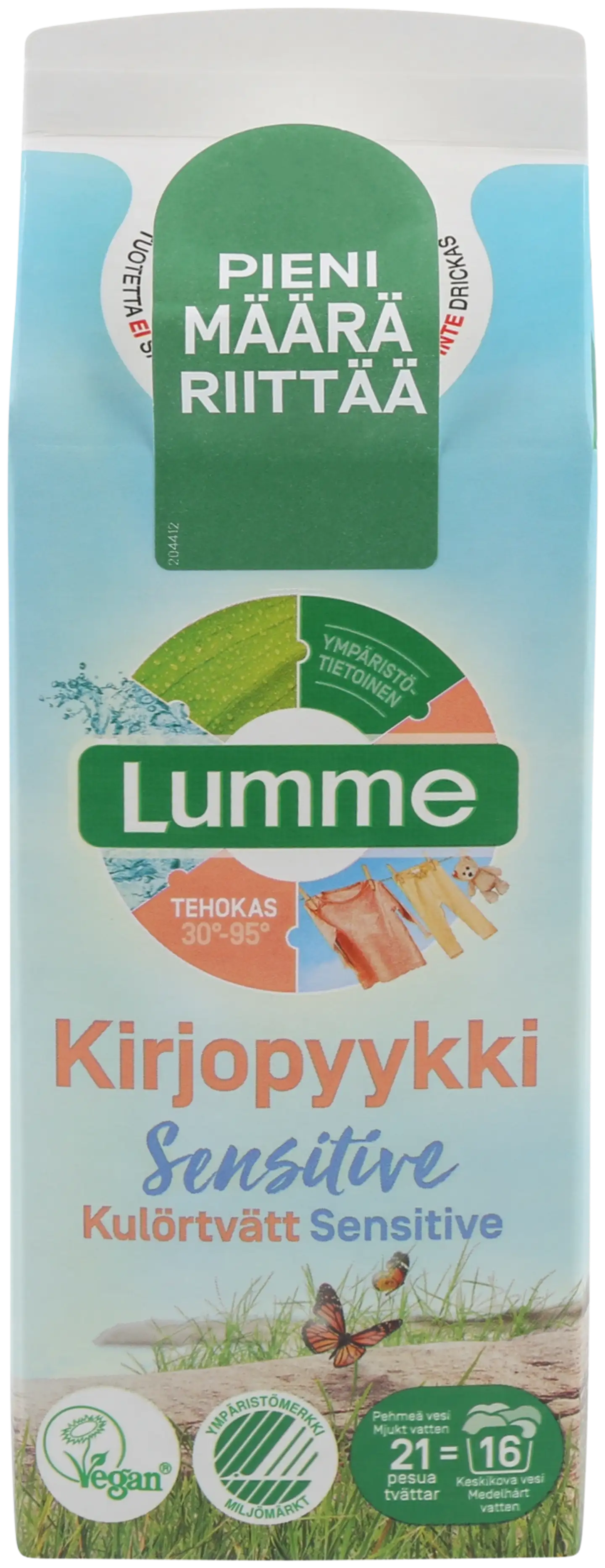 Lumme Kirjopyykki Sensitive hajusteeton pyykinpesuneste 750ml