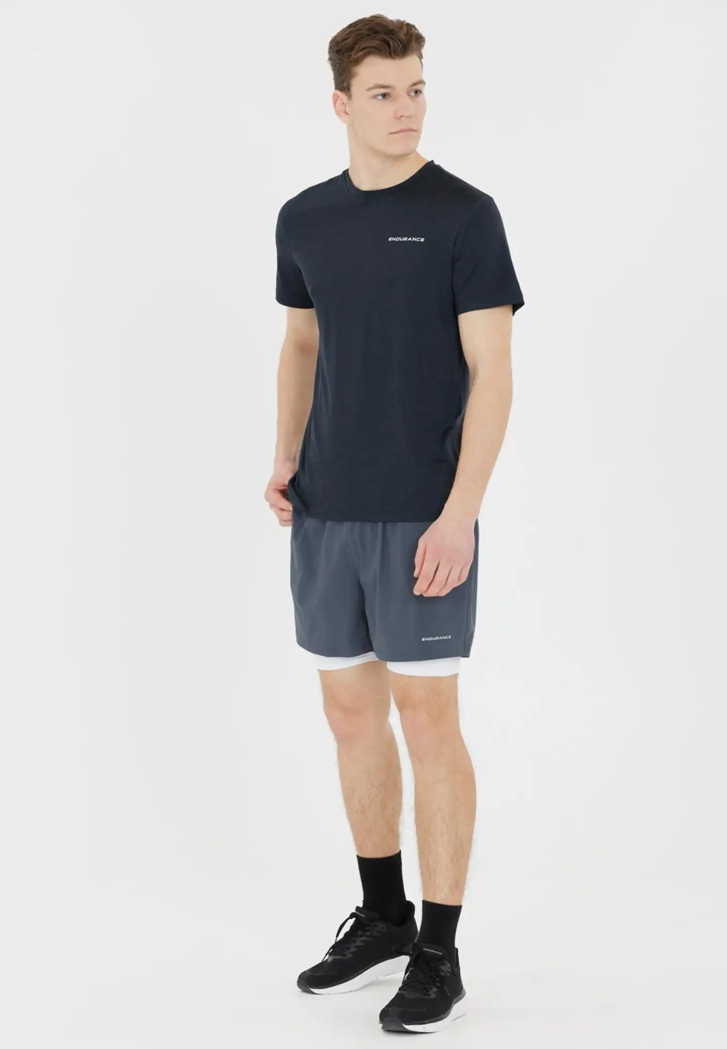 ENDURANCE Abdon M Melange S/S Tee miesten t-paita - 1111 Black Melange - 3