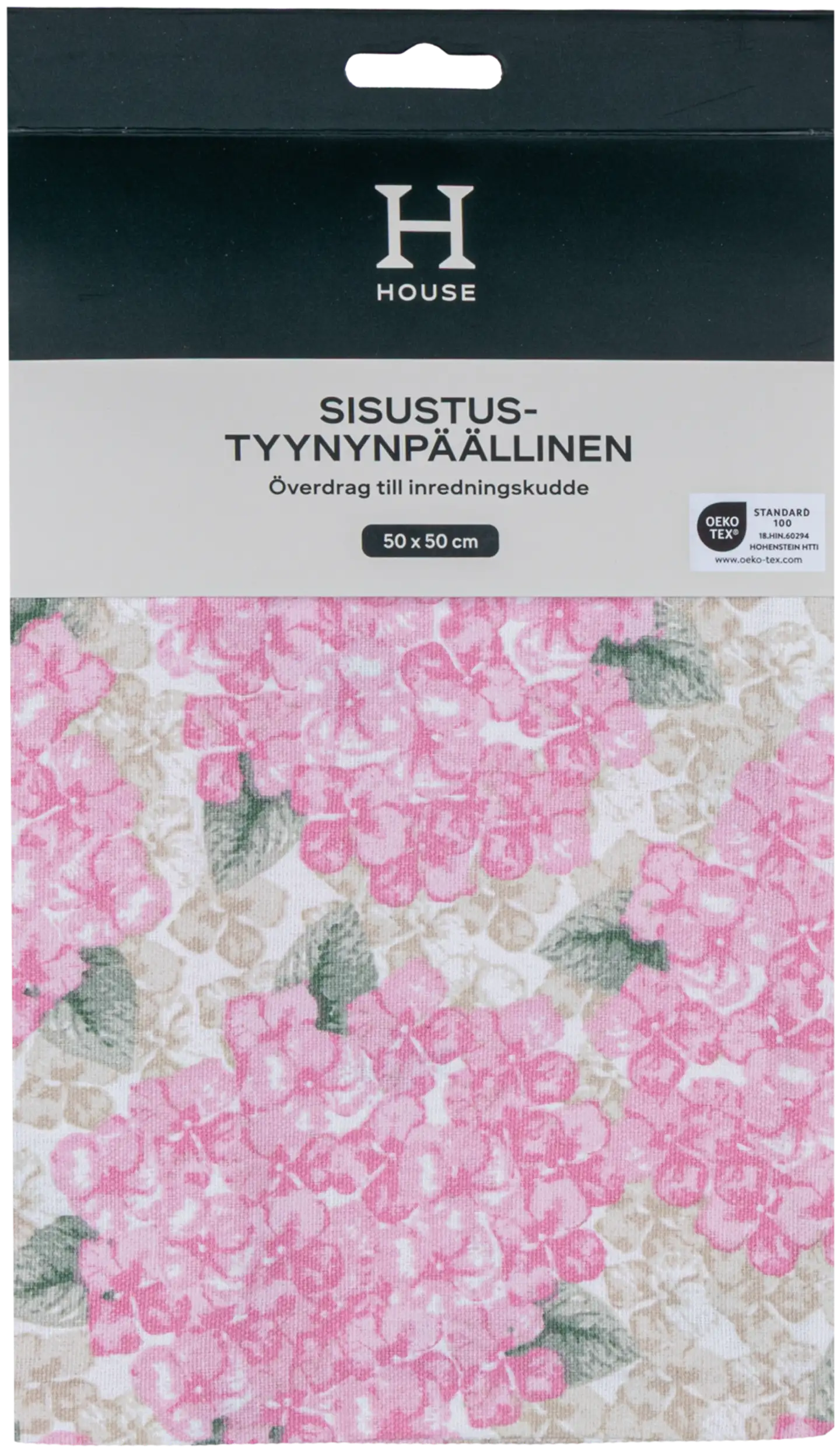 House sisustustyynynpäällinen Hydrangea 50x50 cm vaaleanpunainen - 2