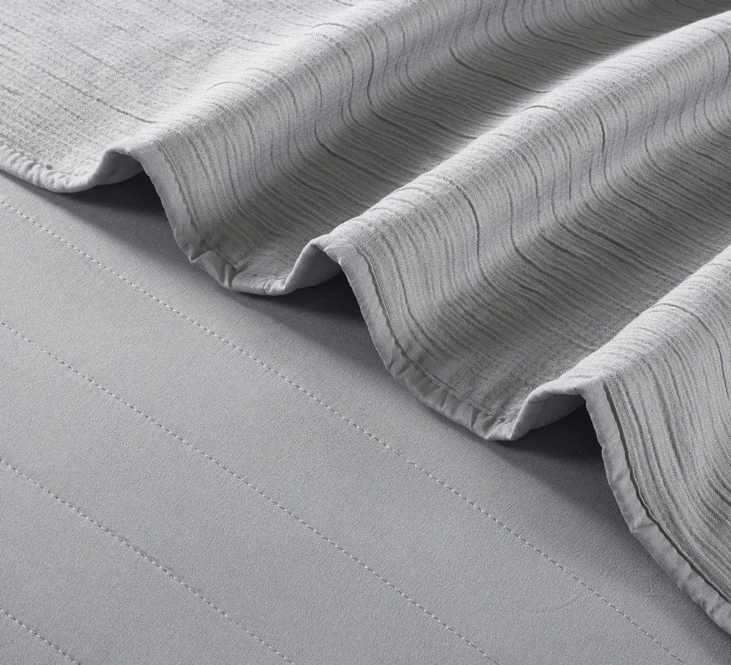 Home & Main päiväpeitto Gauze 160x260 cm harmaa - 2