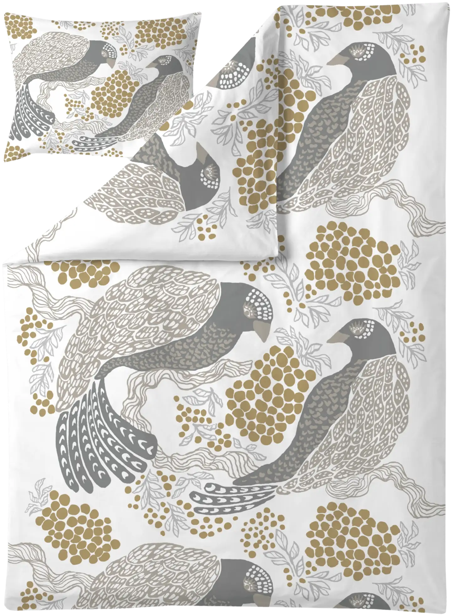 Vallila satiinipussilakanasetti Viserrys 150x20 cm gold
