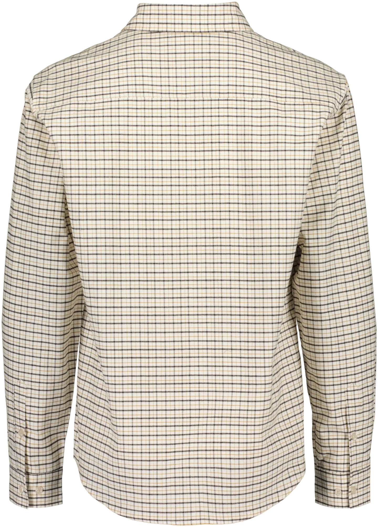 London Fog miesten Oxford-kauluspaita 194LF03267 - Offwhite w/chocolate check - 2