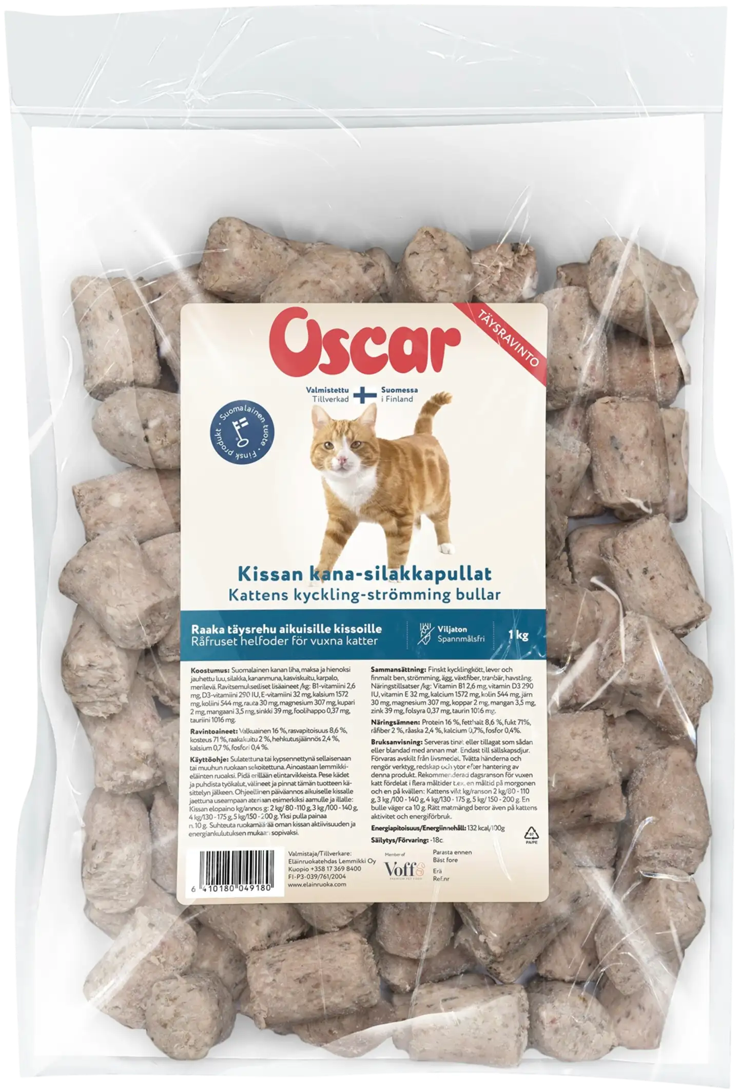 Oscar Kissan kana-silakkapullat 1kg