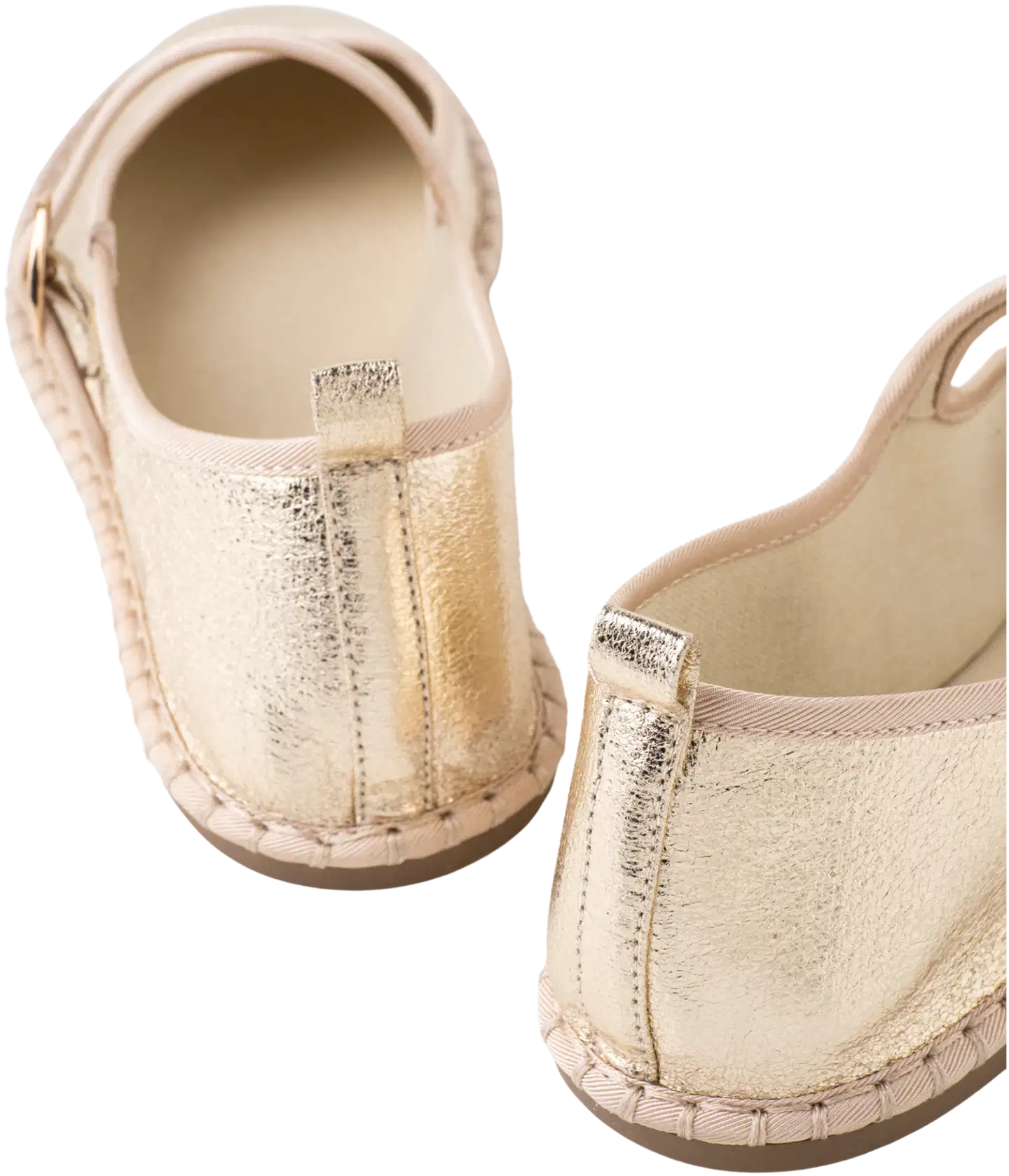 TEX naisten remmiballerinat I274689 - Gold - 3