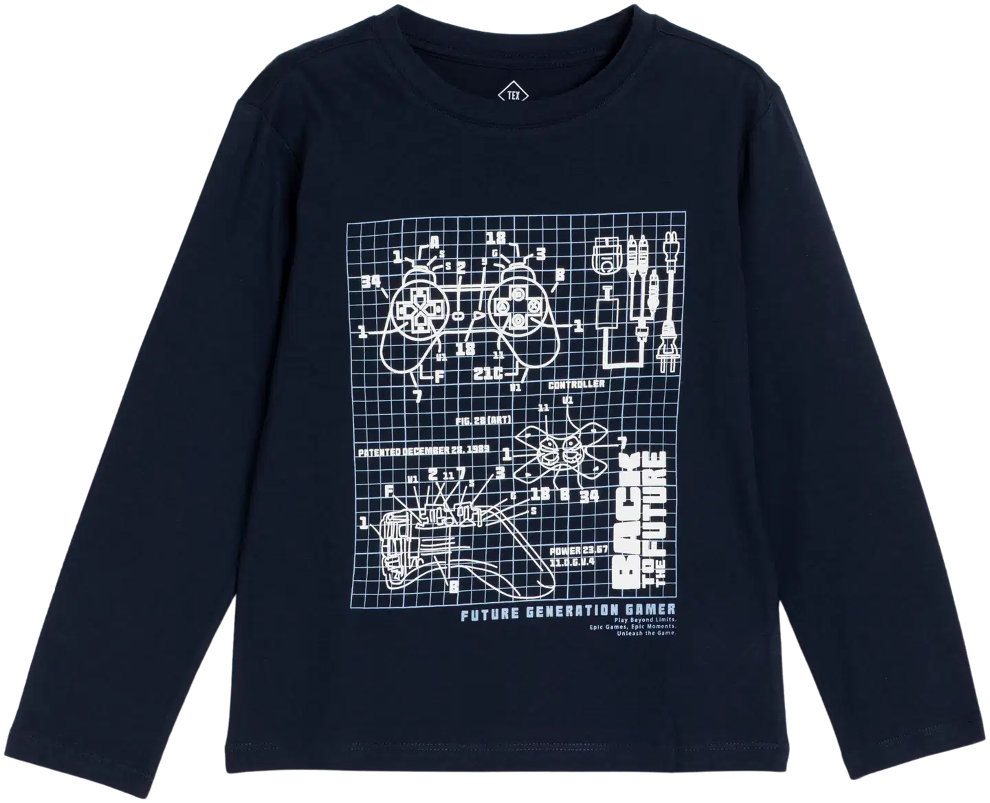 TEX BASIC lasten trikoopaita I994026 - Navy - 4