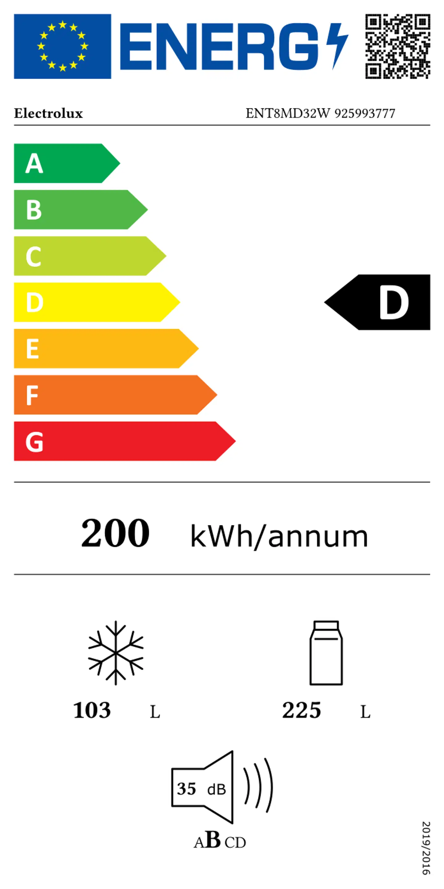 Electrolux jääkaappi-pakastin ENT8MD32W - 2