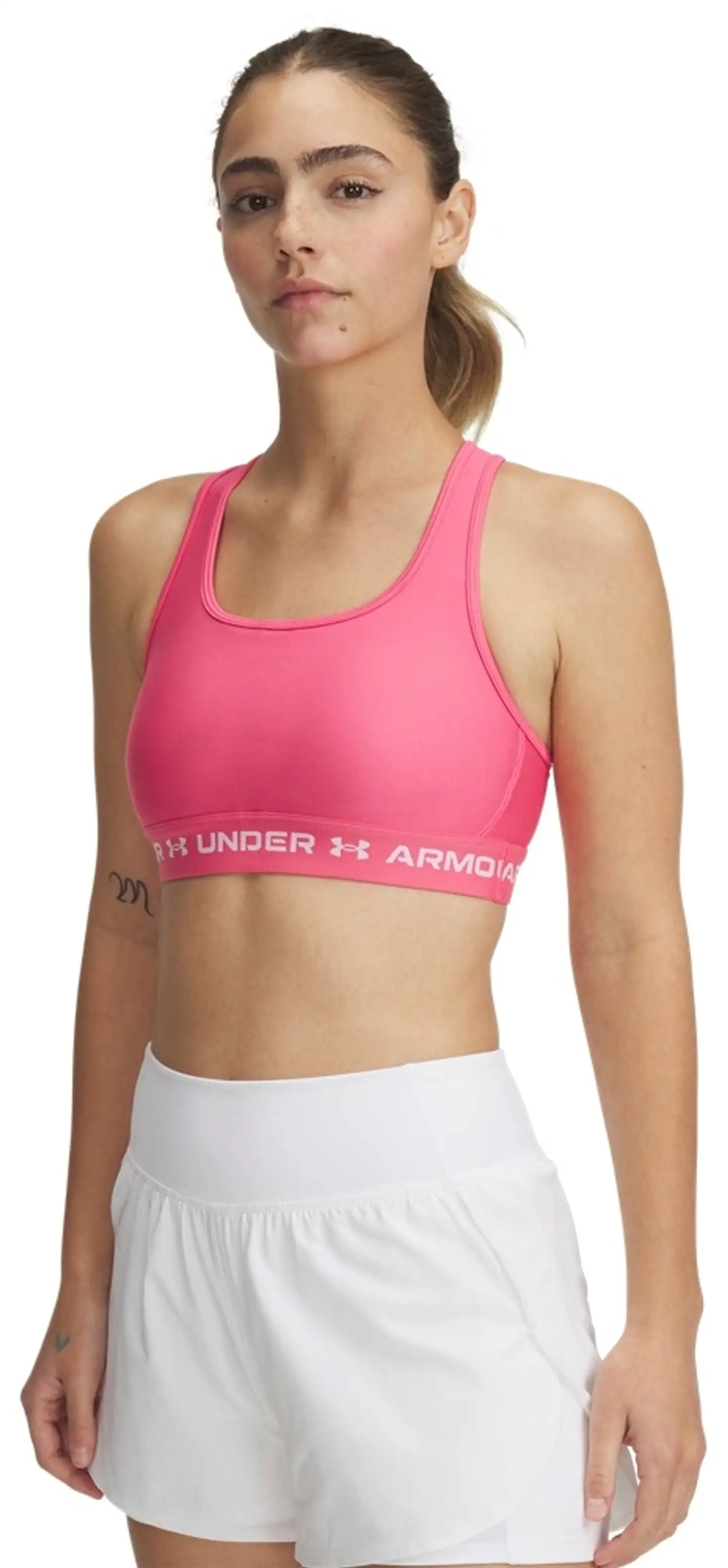 Under Armour Crossback Mid Bra liivitoppi 1361034 - Super Pink - 1