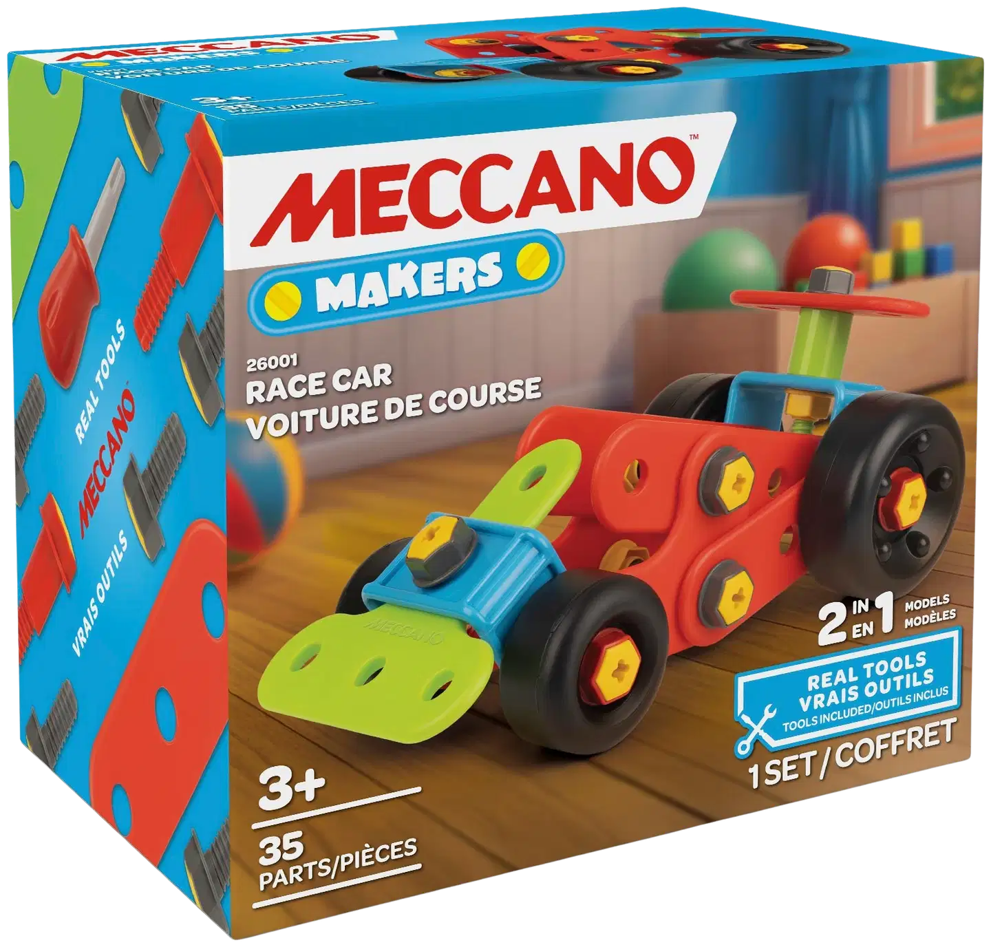 Meccano rakennussarja 2-In-1 Tractor to Race Car - 1