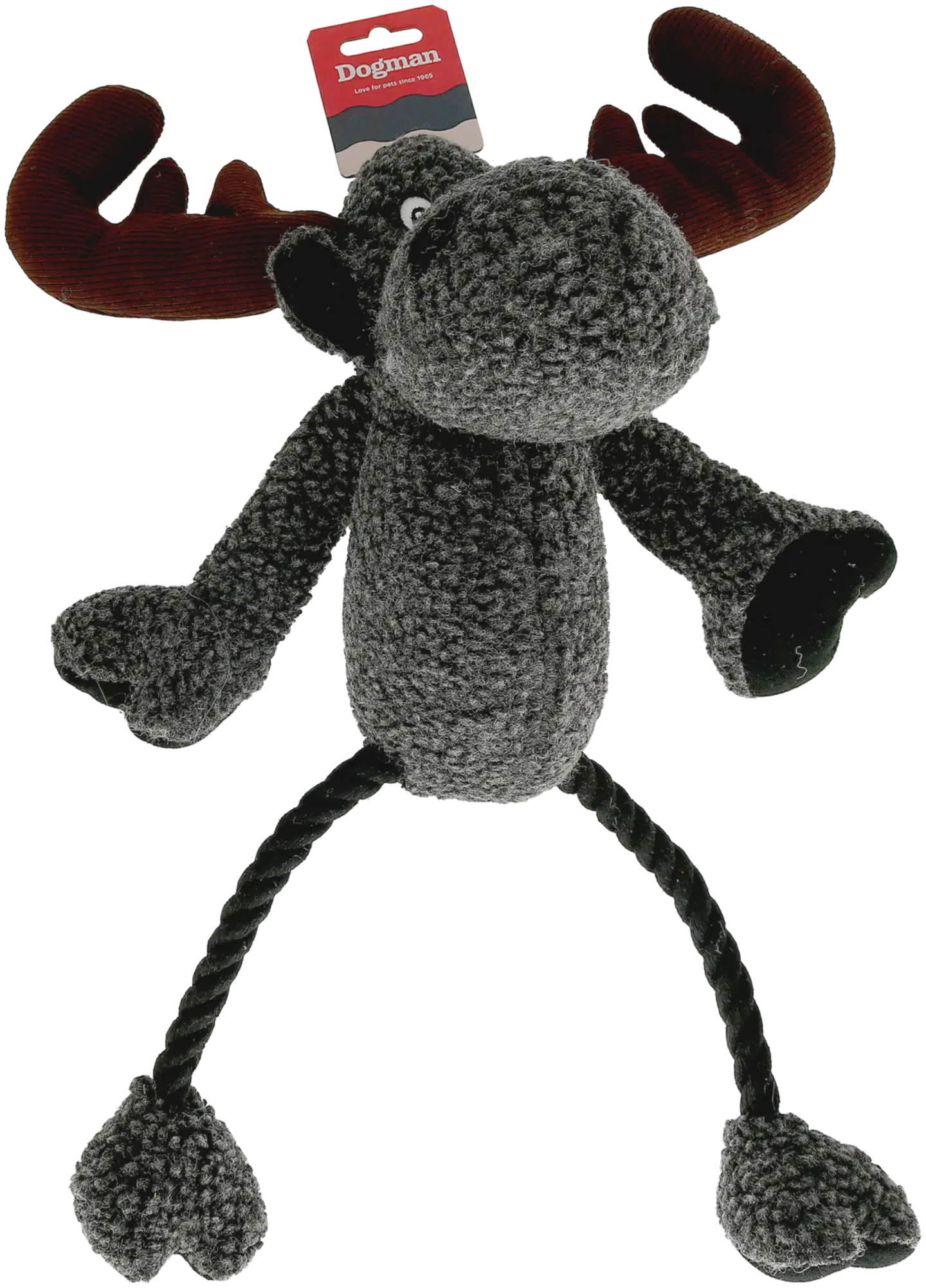 Dogman Koiranlelu Hirvi vingulla harmaa 50cm