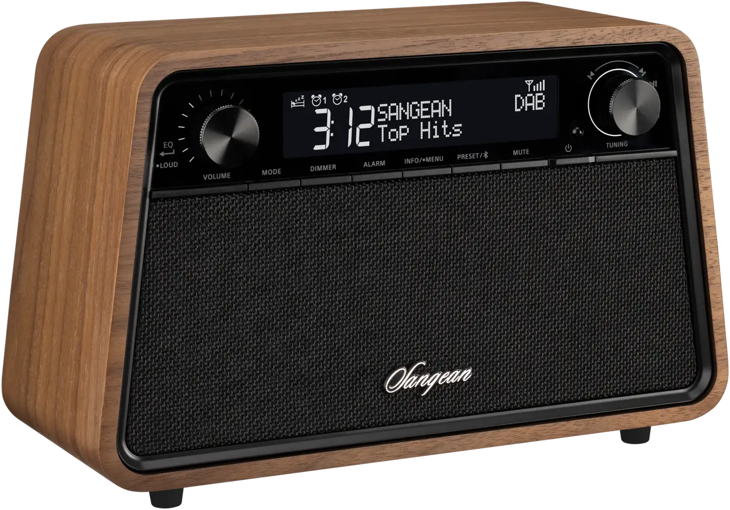 Sangean pöytäradio Bluetooth yhteydellä WR-201D, pähkinäpuu - 3