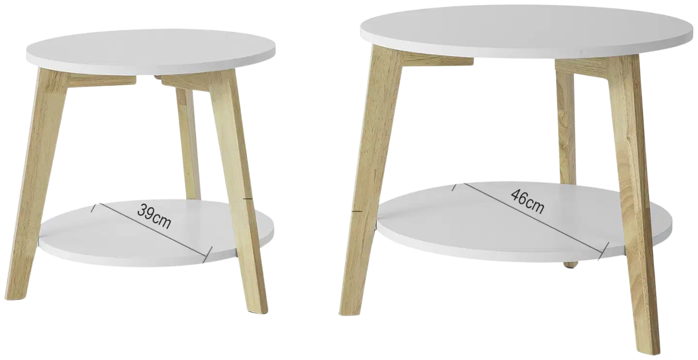 SoBuy kahvipöytä valkoinen FBT75-W - 3