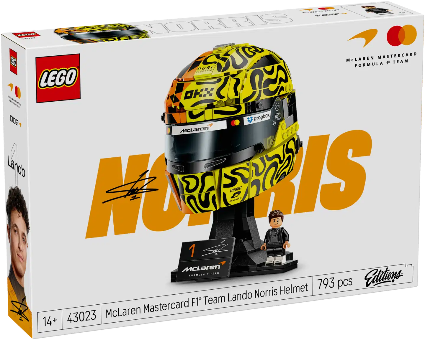 LEGO® 43023, McLaren Mastercard F1® Team ‑kypärä – Lando Norris - 1