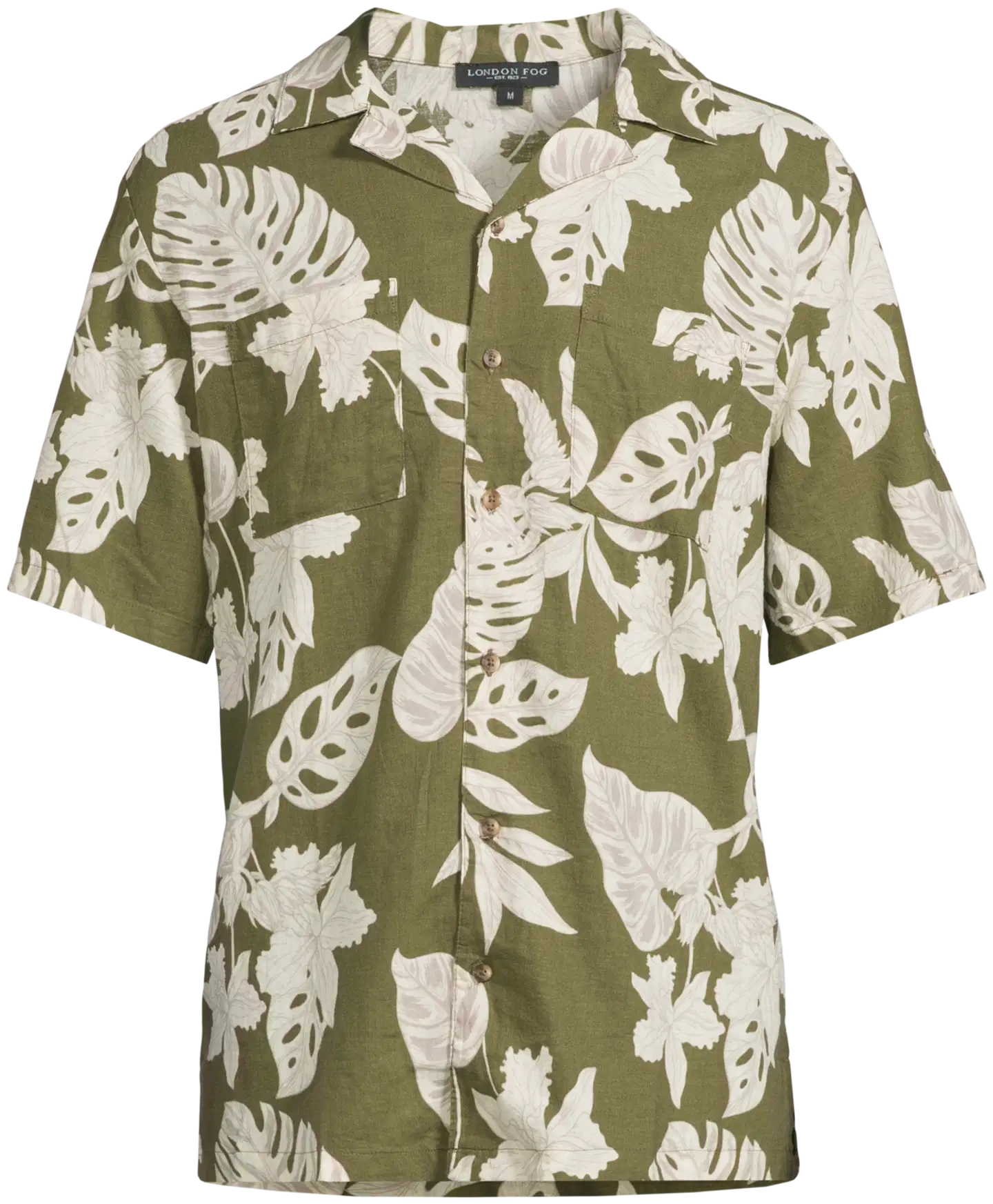 London Fog miesten kuviollinen pellavapaita 194LF15261 - Green AOP - 2