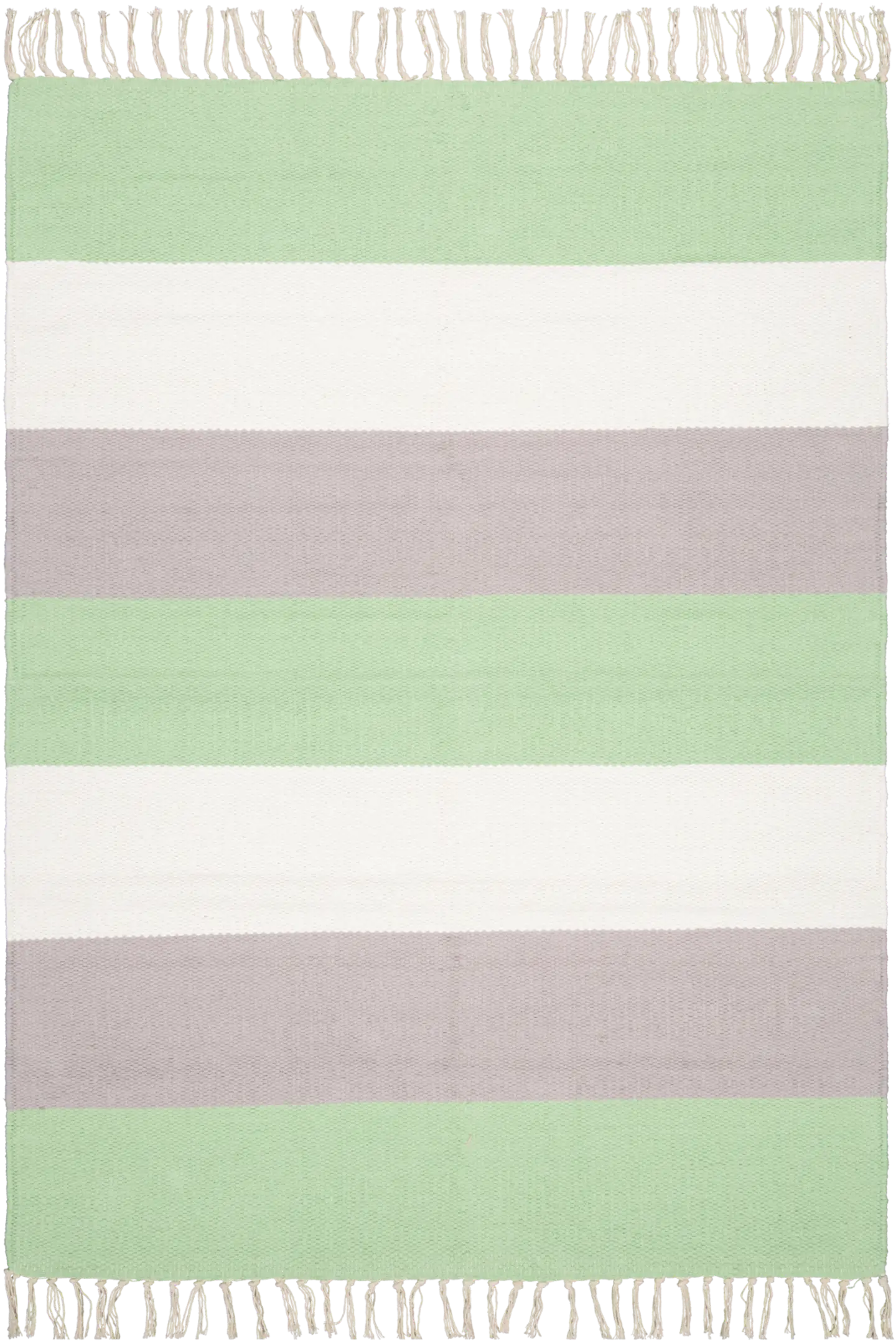 House puuvillamatto Liina 60x90 cm v.vihreä/l.valkoinen/greige - 1