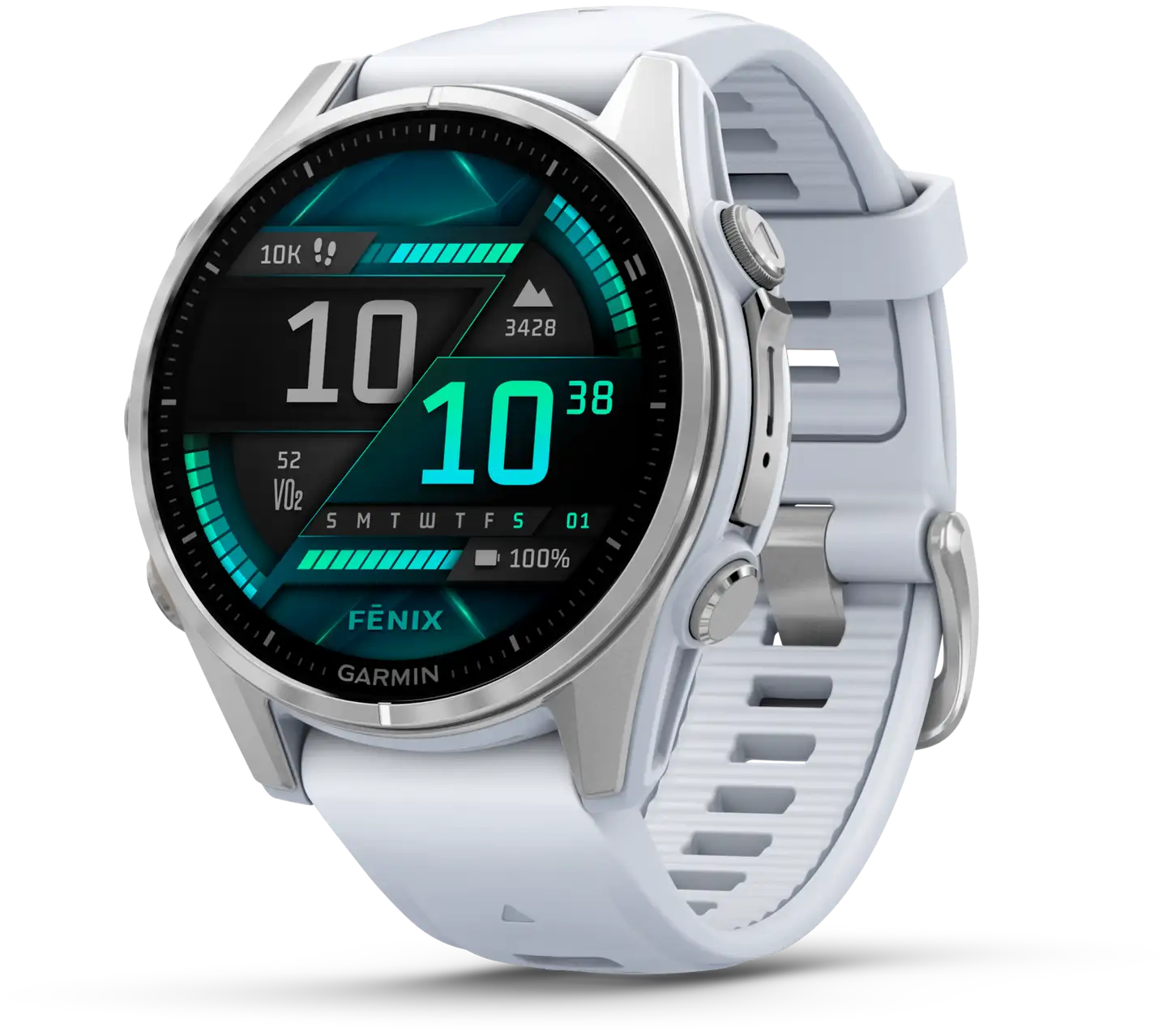 Garmin urheilukello Fenix 8 AMOLED 43 mm hopea/vaaleanharmaa - 2