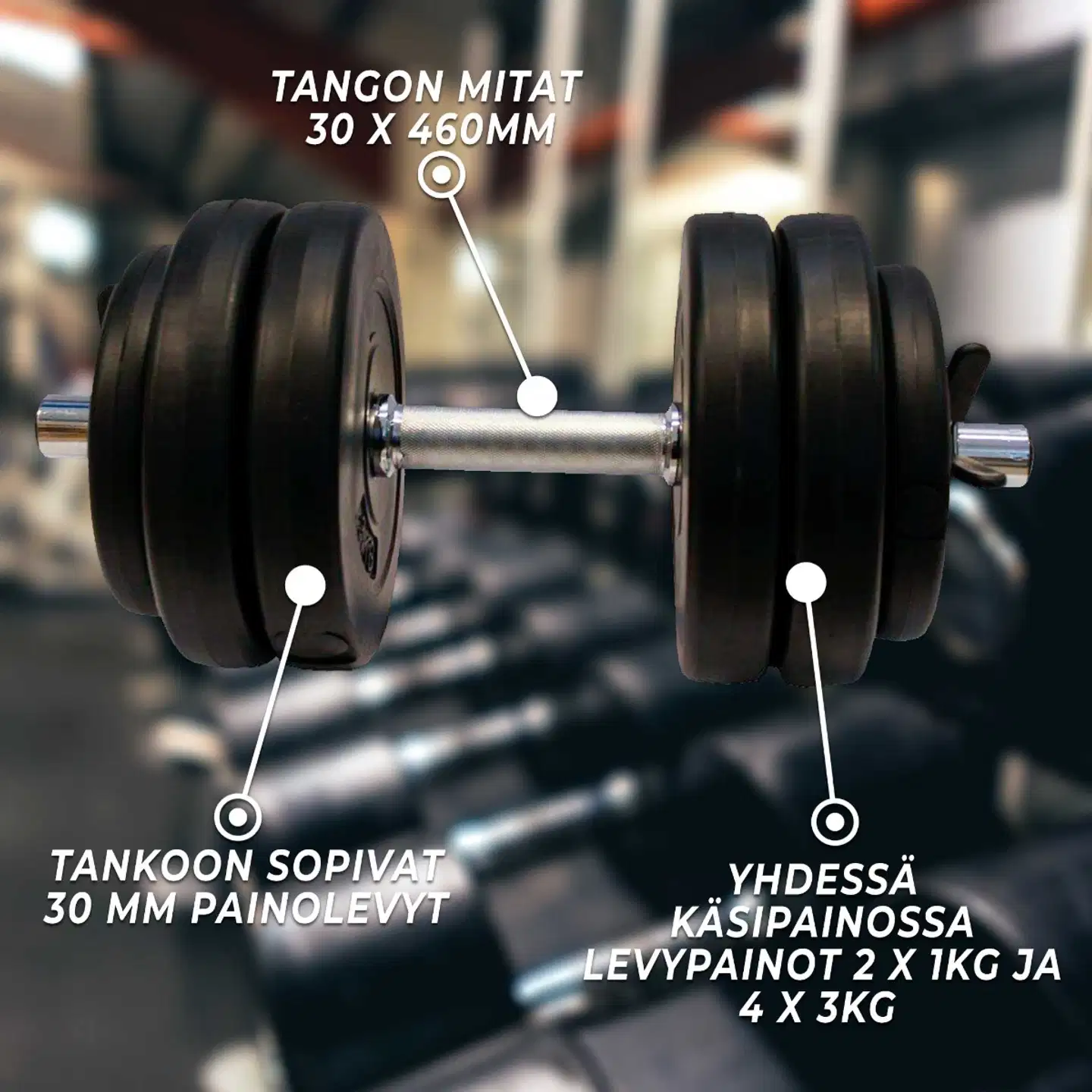 Fit'n shape 2 x säädettävä käsipaino, 30kg - 4