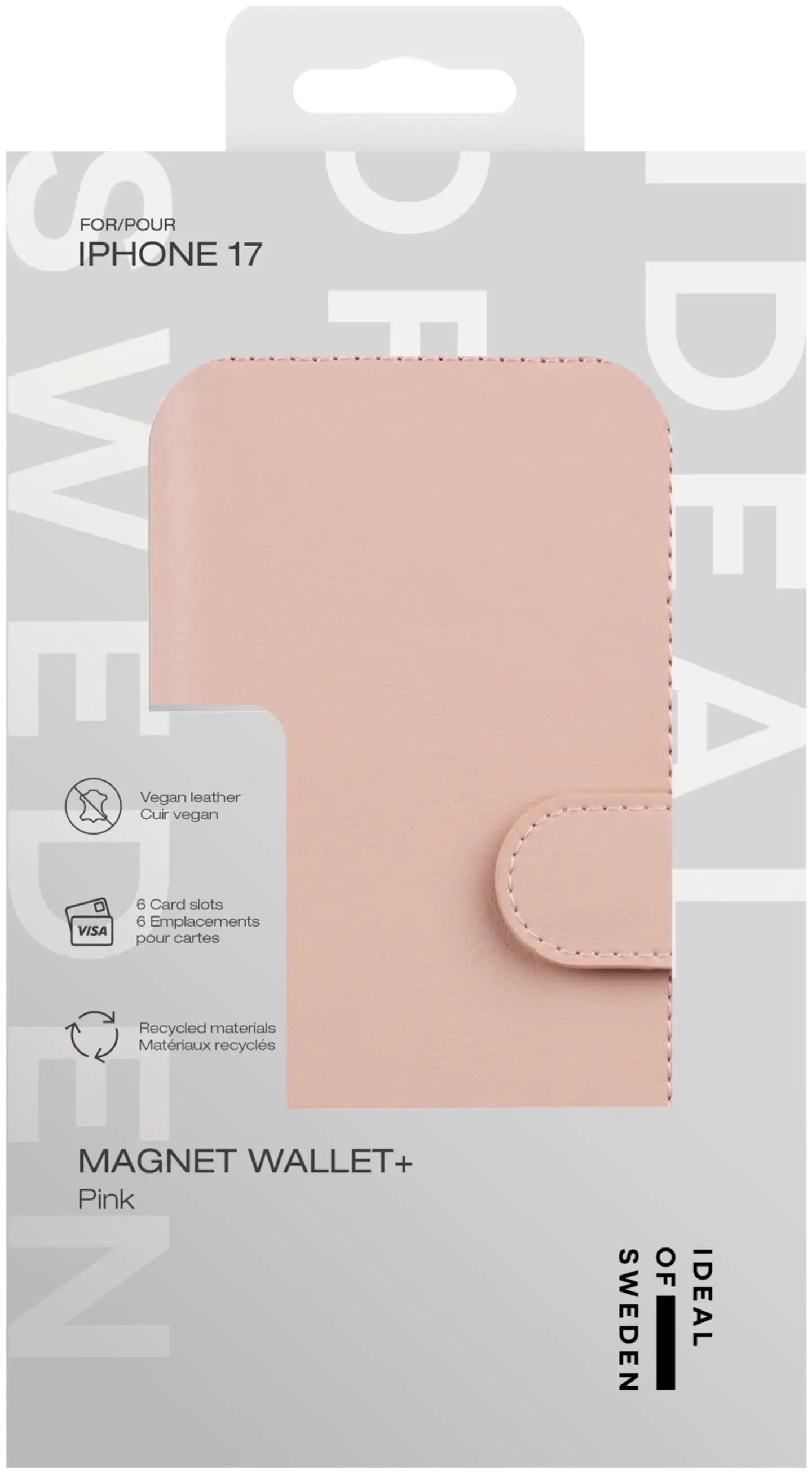 Ideal Of Sweden Magnet Wallet+ suojakotelo iPhone 17 pinkki - 5