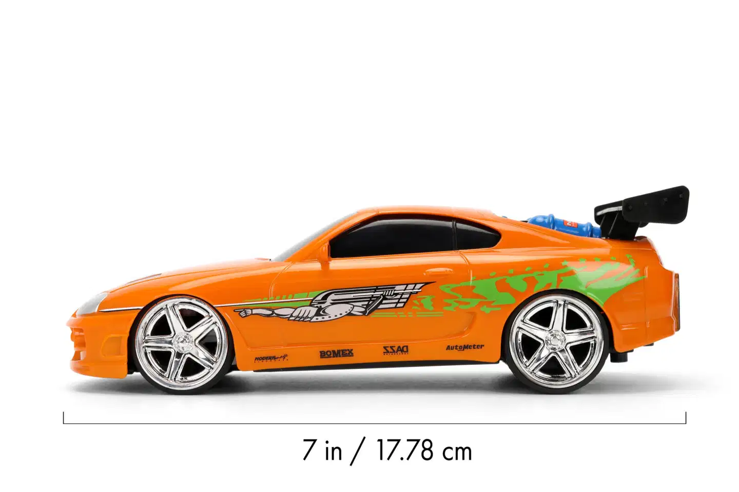 Jada - RC Fast & Furious Nitro Powered Vapor Brian's Toyota Supra Mk4, 1:24, radio-ohjattava, 2 kanavainen ohjain, taajuus 2,4 GHz - 9