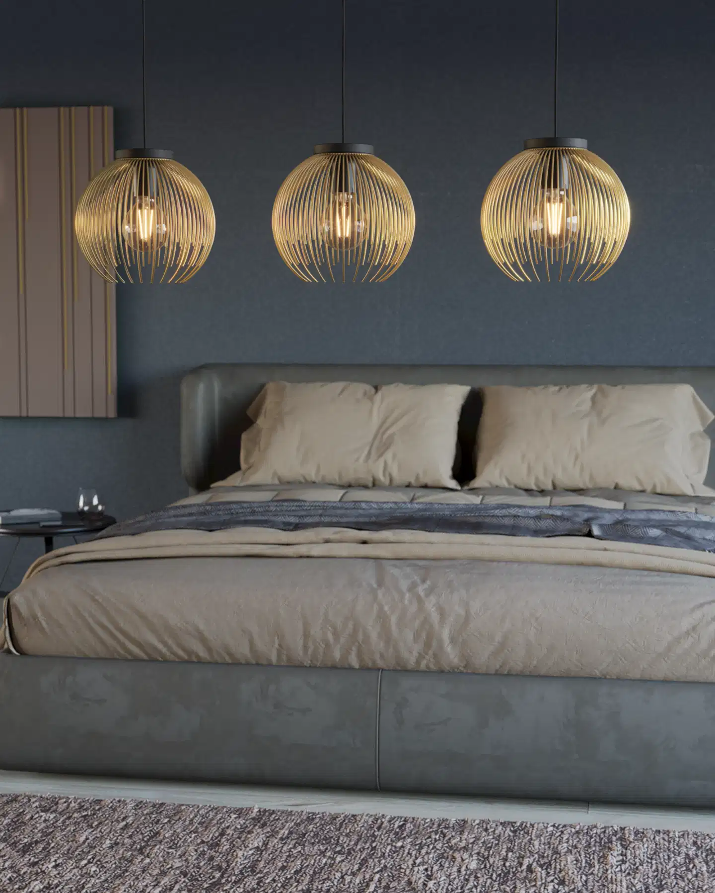 EGLO Riippuvalaisin 3-os  Venezuela 3x40W 93,5x23,5cm kulta/musta - 4