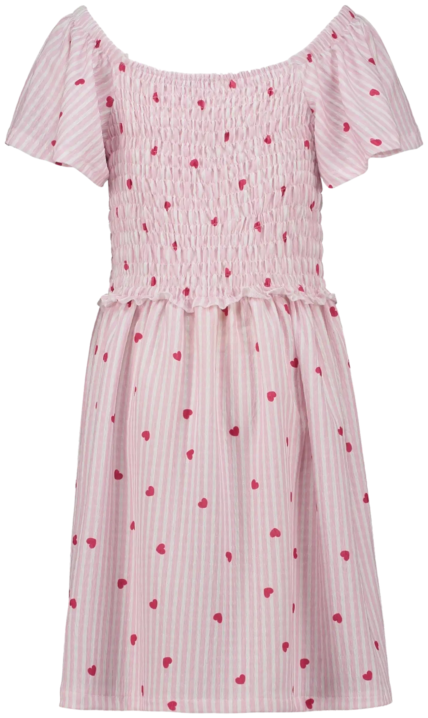 Hailys lasten mekko Al44ma - pink stripe/red heart - 3