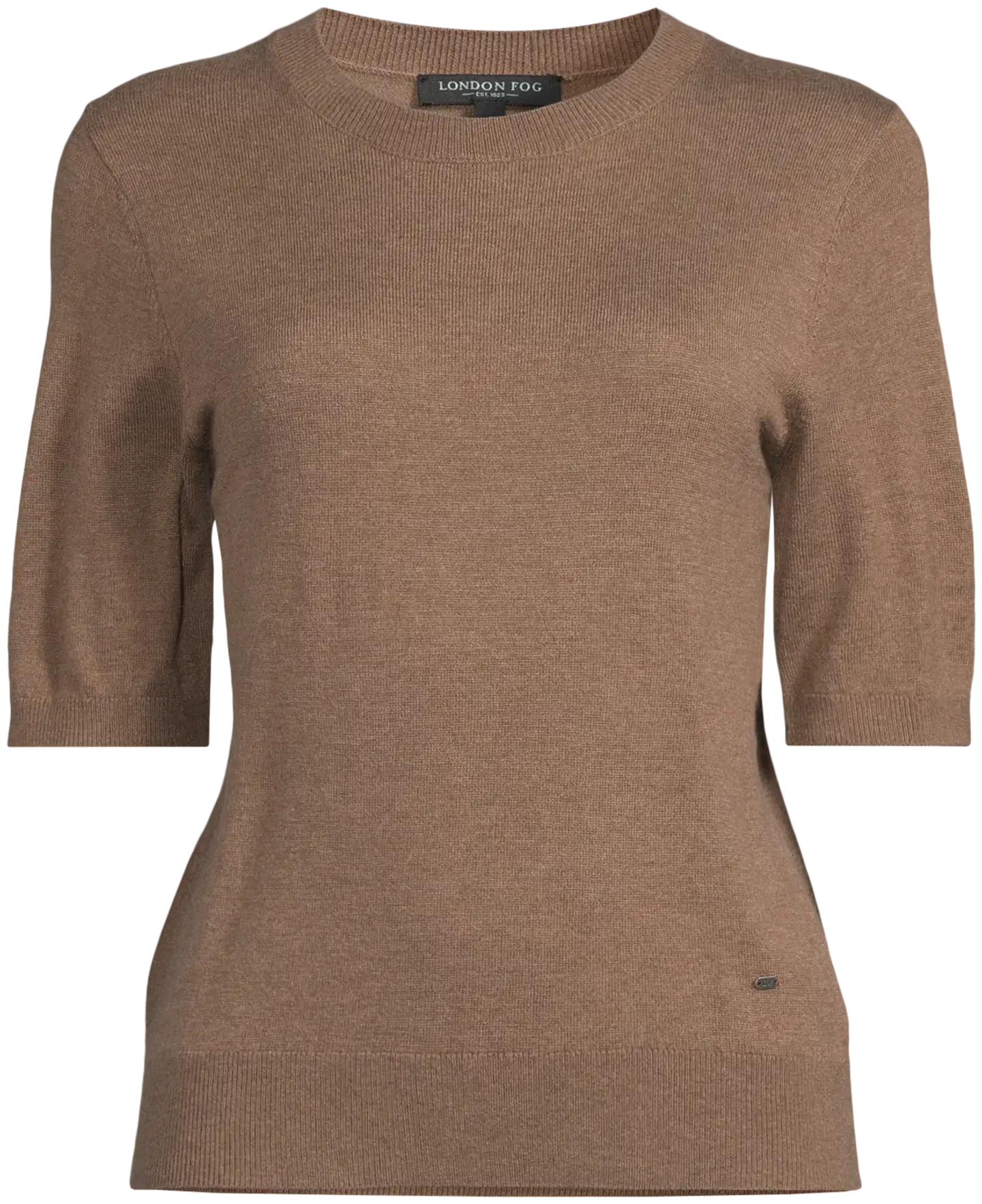 London Fog naisten lyhythihainen merinoneule 213L263601 - beige - 2