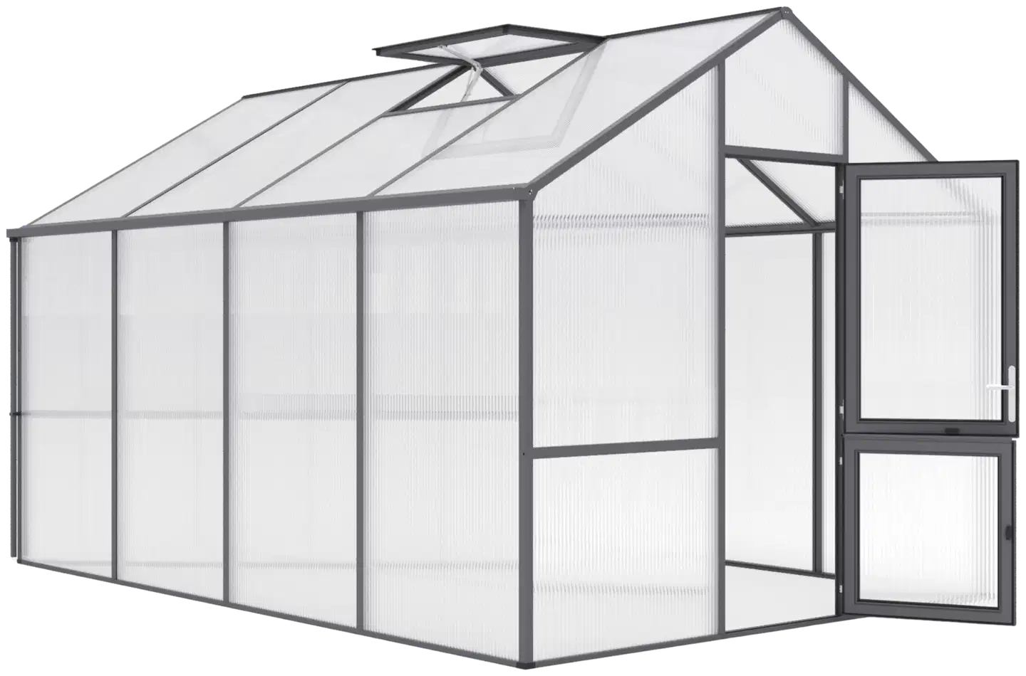 Kreative Gartentechnik kasvihuone Dahlie IV 12,74 m2 antrasiitinharmaa - 1