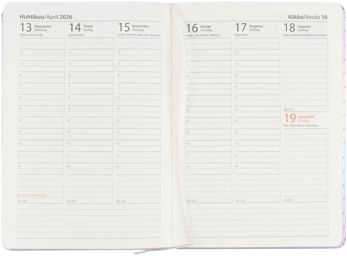 Pöytäkalenteri A5 lila - 2