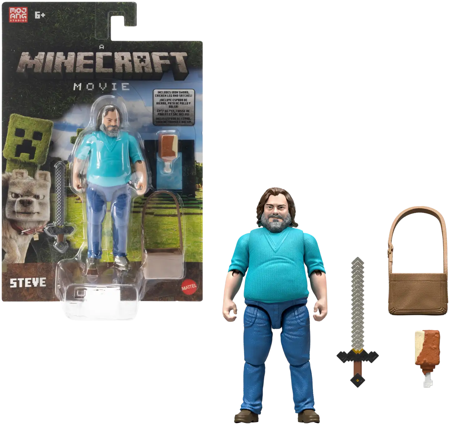 Minecraft Movie Steve -hahmo 10 cm - 1