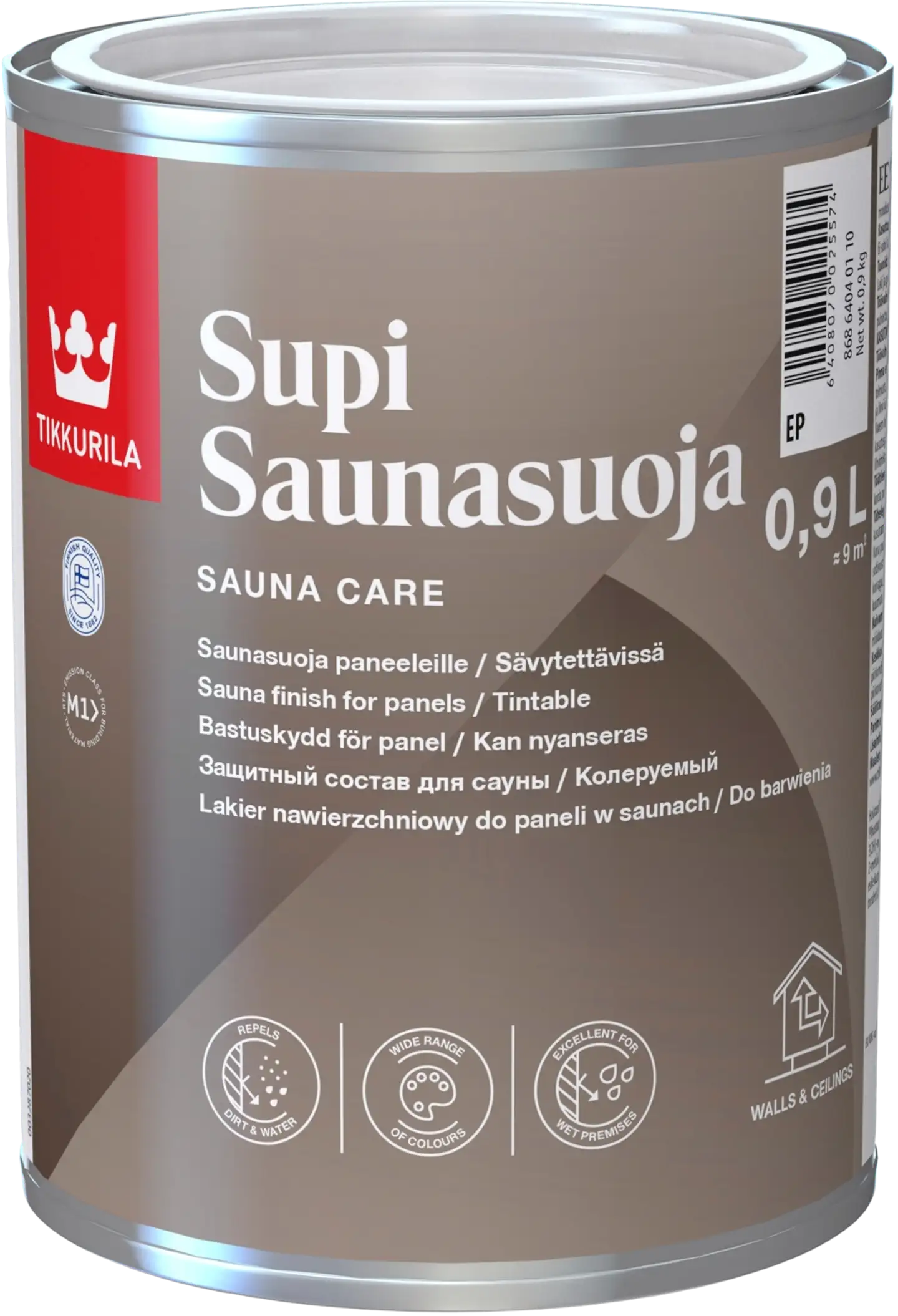 Tikkurila saunasuoja Supi 0,9 l EP sävytettävissä puolihimmeä