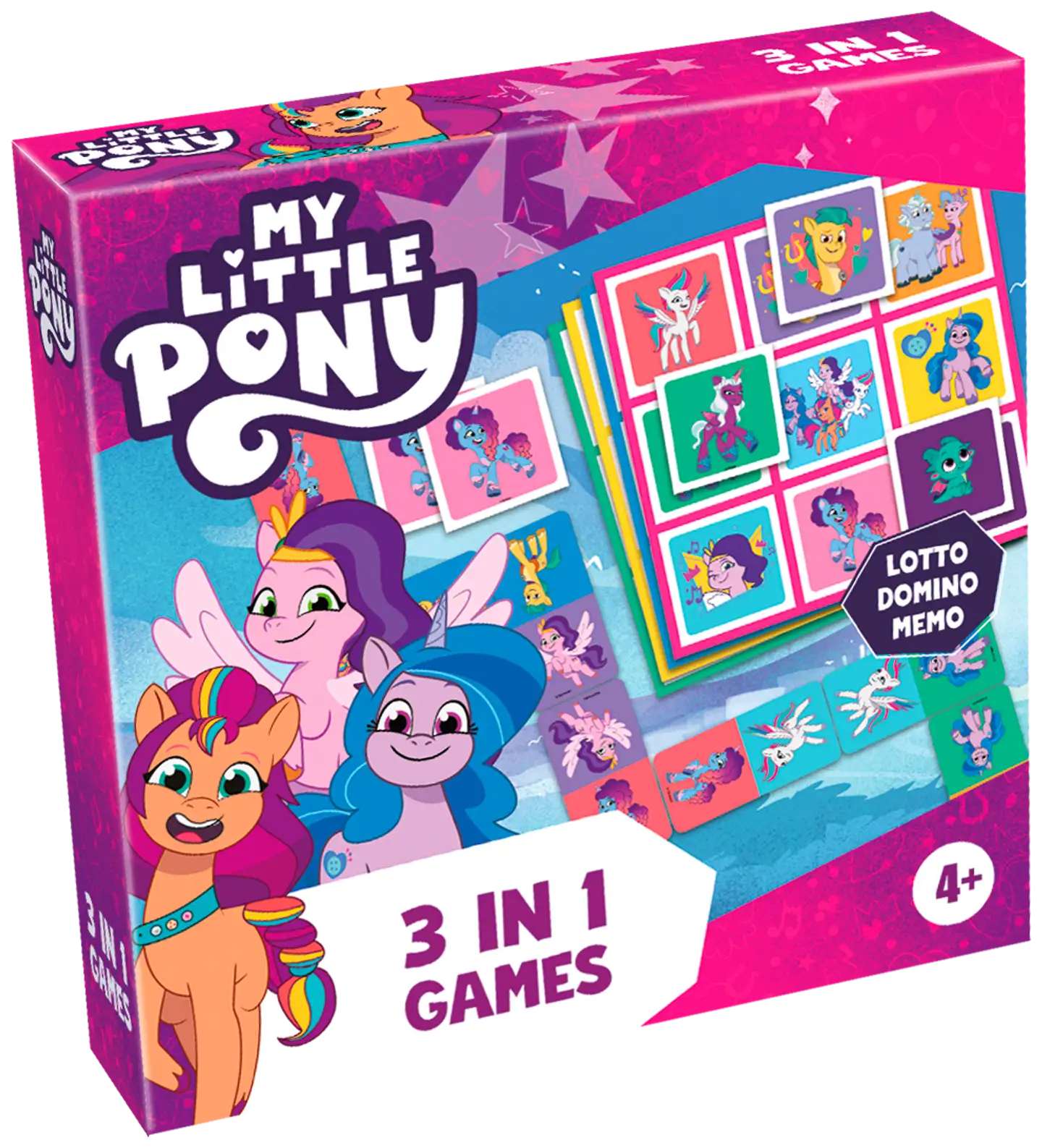 Tactic lautapeli My Little Pony 3 in 1 Lotto, Domino, Memo - 1