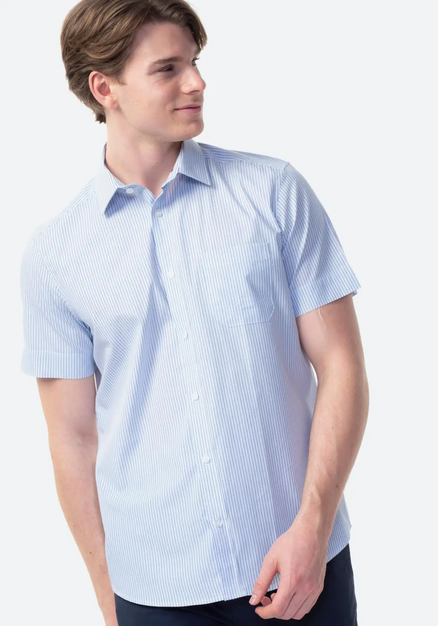 TEX miesten lyhythihainen kauluspaita I274798 - Sky - 1