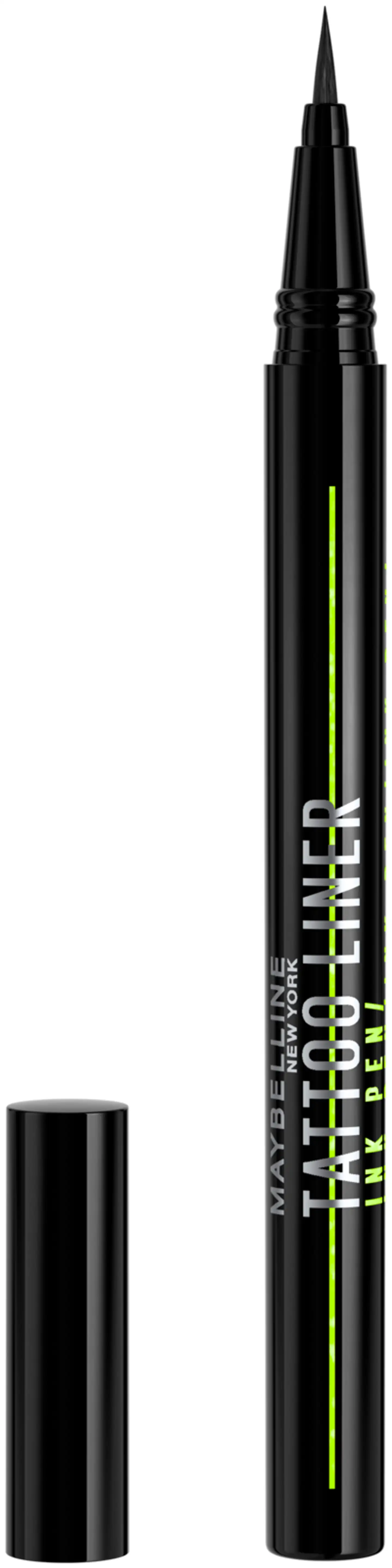 Maybelline New York Tattoo Liner Ink Pen 881 Matte Black nestemäinen silmänrajausväri 1,3g - 1