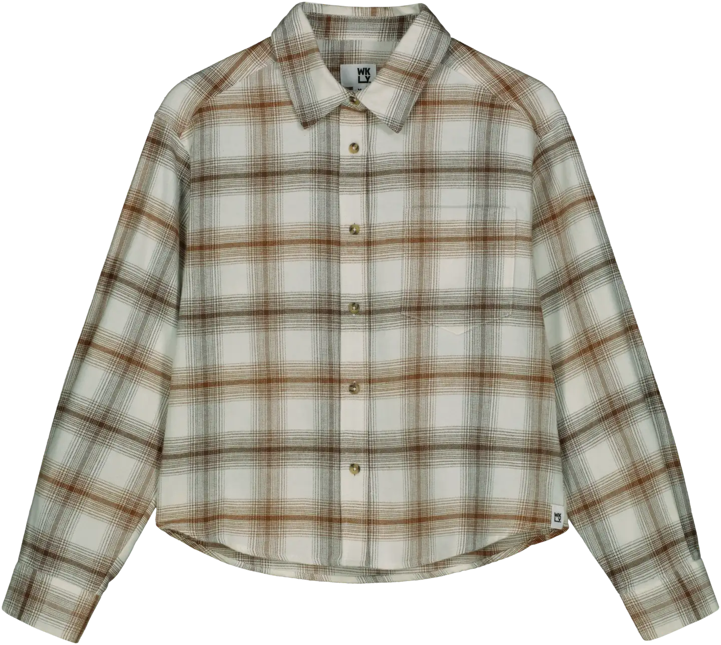 WKLY. naisten pehmeäpintainen ruutupusero 220W301147 - BEIGE - 1