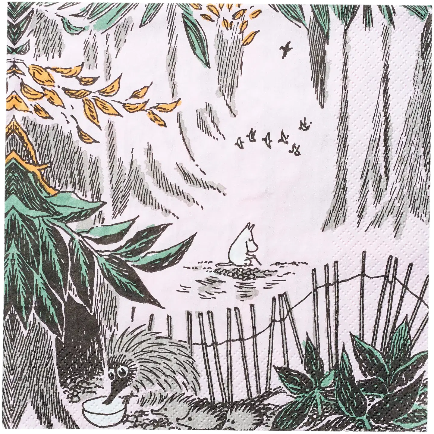 Moomin tissue lautasliina Kaipaus vaaleanpunainen 24cm 20kpl