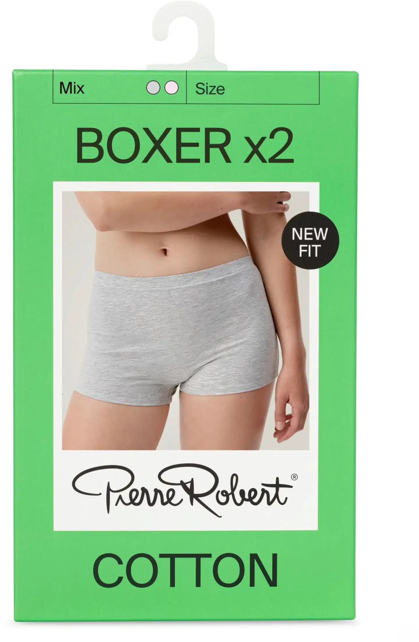 Pierre Robert naisten boxer alushousut 2-pack HU72 - Grey,Pink - 2