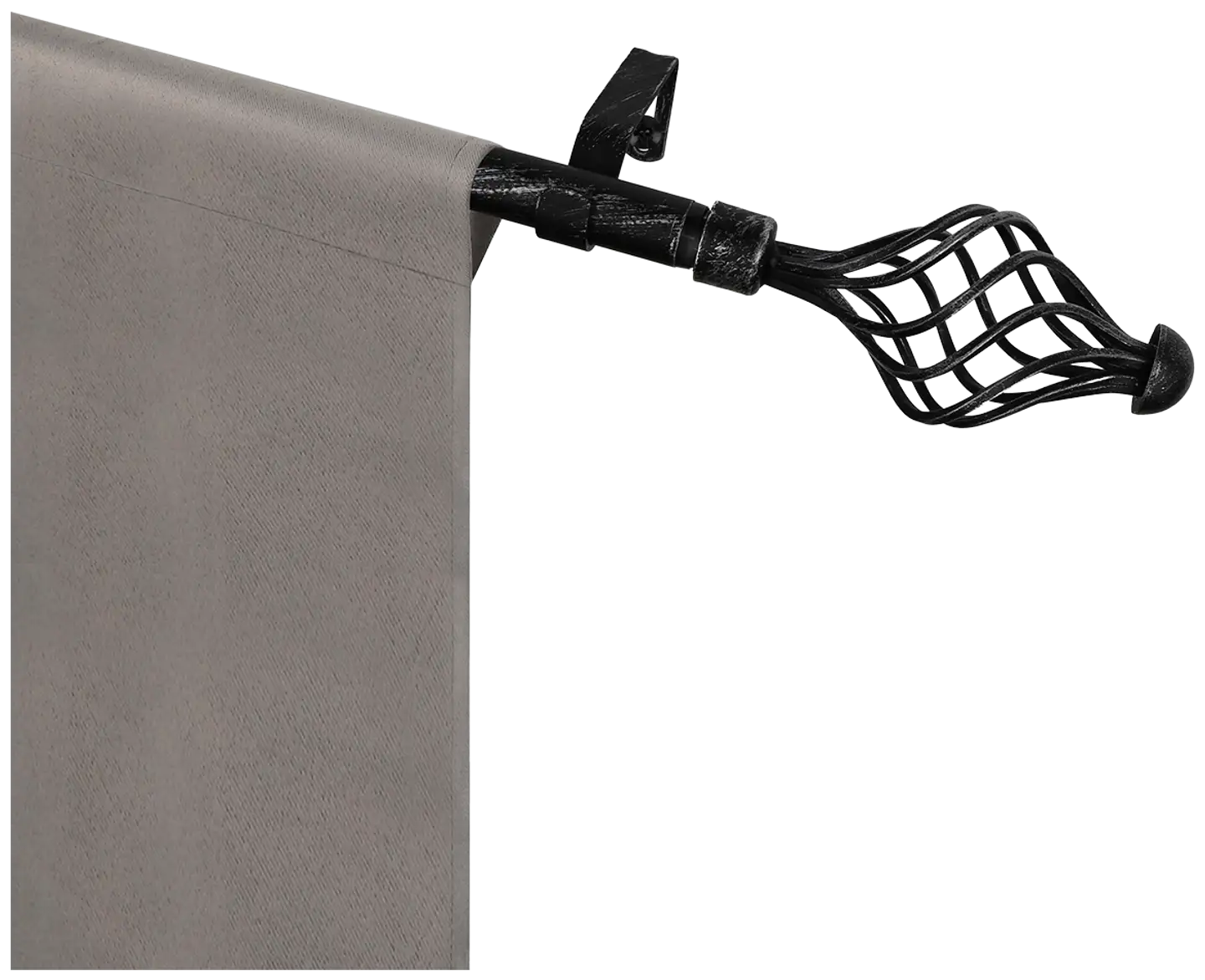 Ihanin verhotanko Elena mustakulta 160-310cm 16/19mm - 1