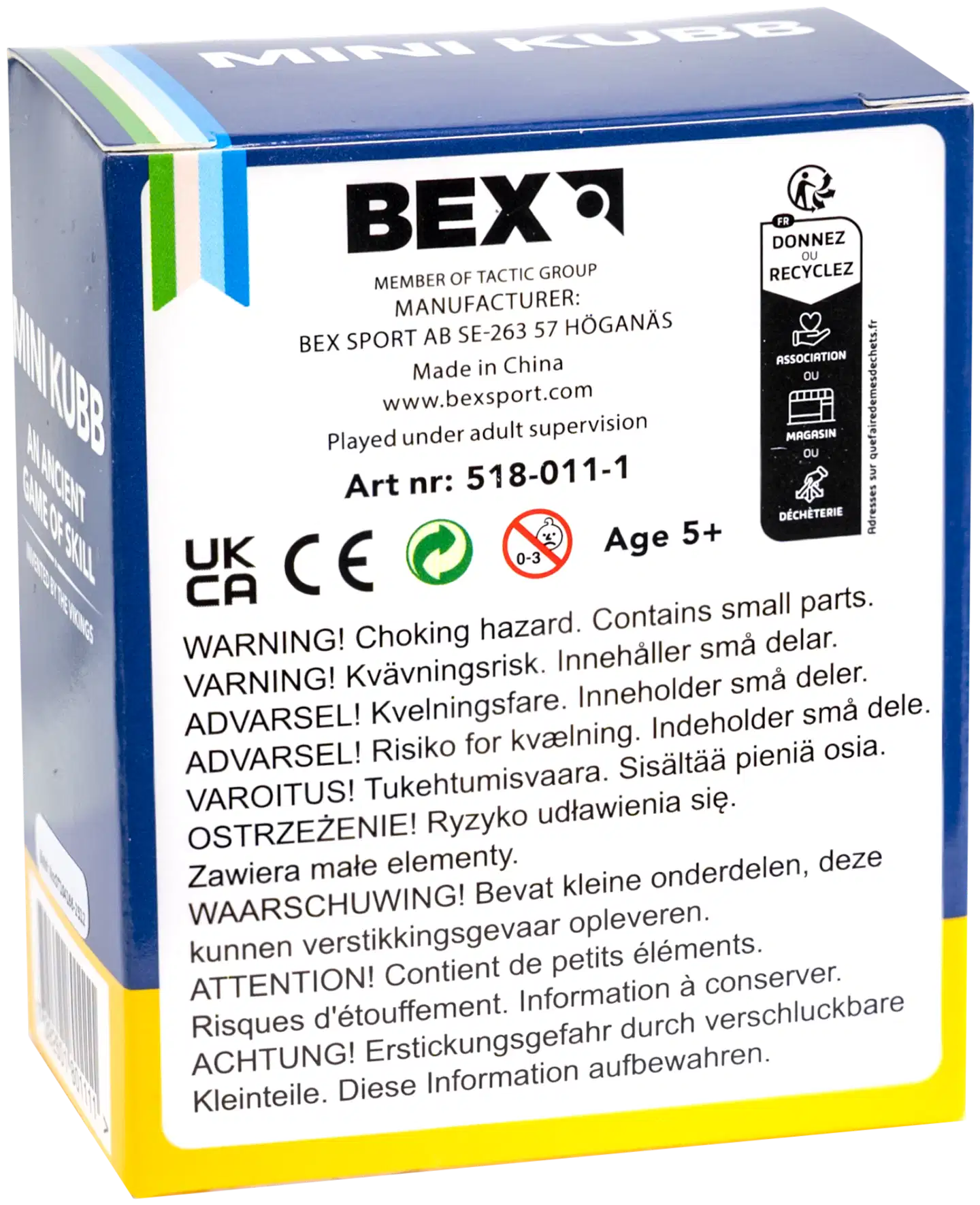 Bex Sport peli Mini Kubb Original, red king - 6