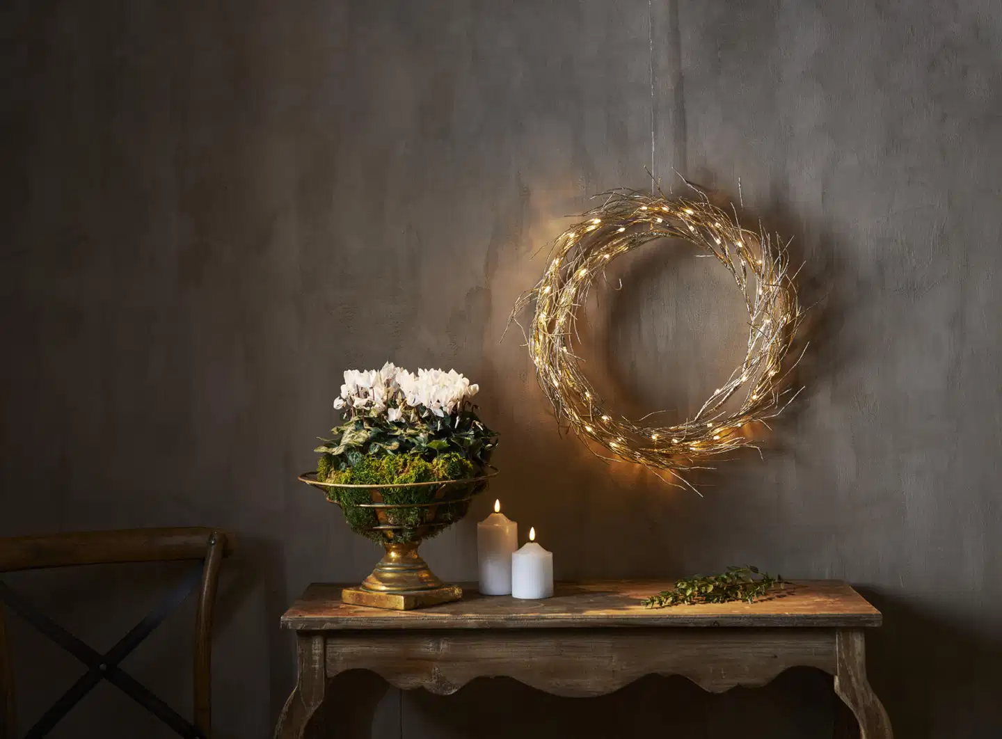 Star Trading Led-valokranssi Fizzy 45 cm, kulta - 4