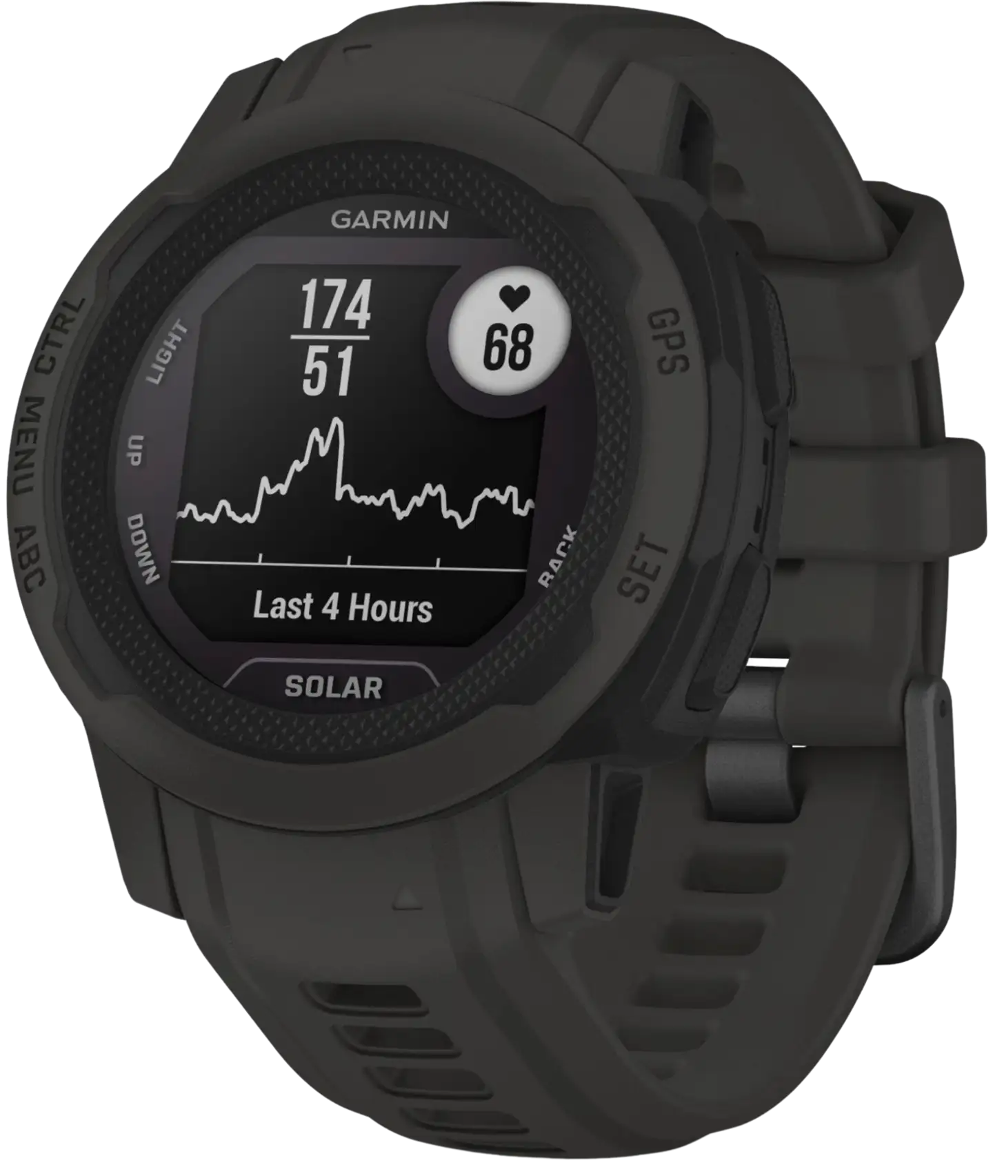 Garmin Instinct 2s solar multisport GPS kello, tummanharmaa - 3