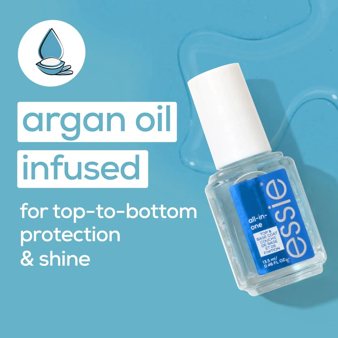 essie all-in-one alus- & päällyslakka 13,5 ml - 4