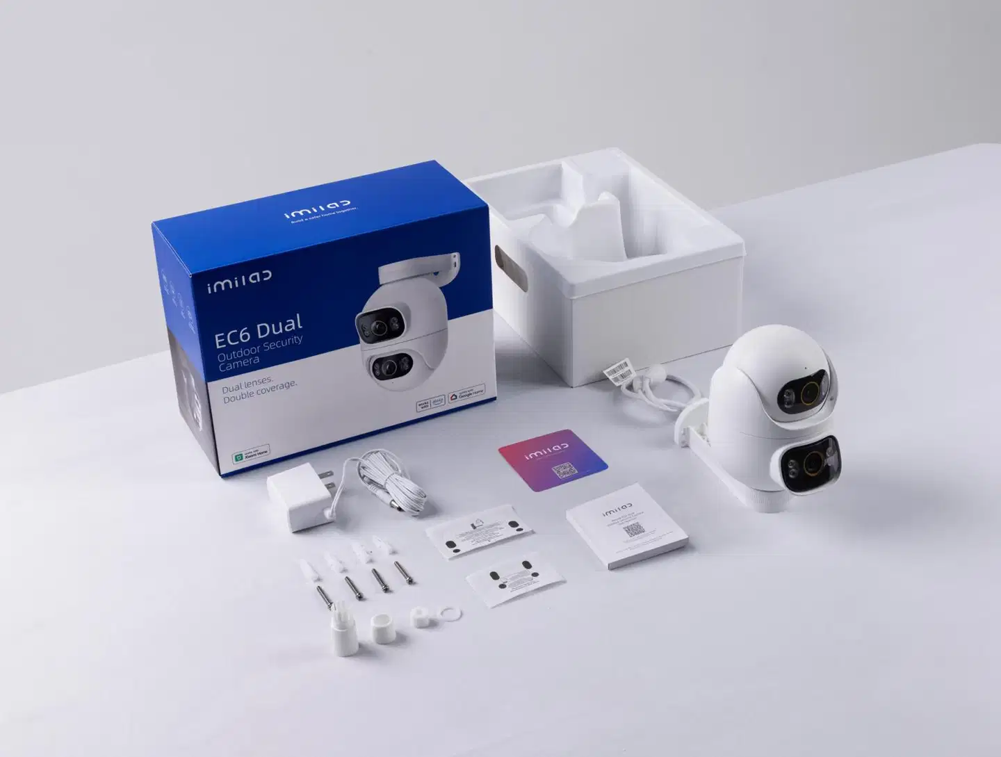 Imilab EC6 Dual 2K+2K WiFi -valvontakamera kahdella objektiivilla ulkokäyttöön CMSXJ68A - 6