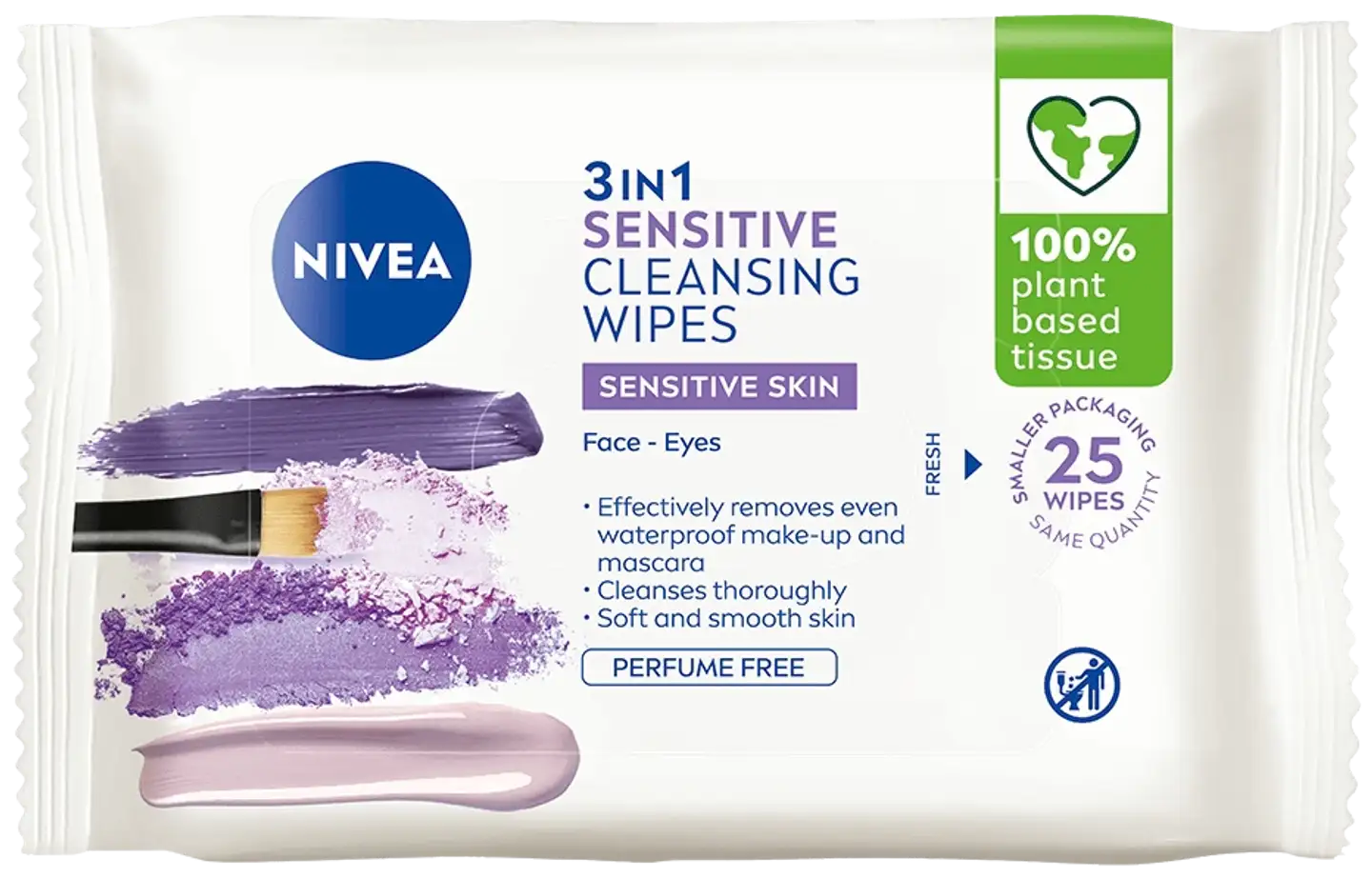 NIVEA 25kpl Daily Essentials Sensitive Cleansing Wipes -puhdistusliinat