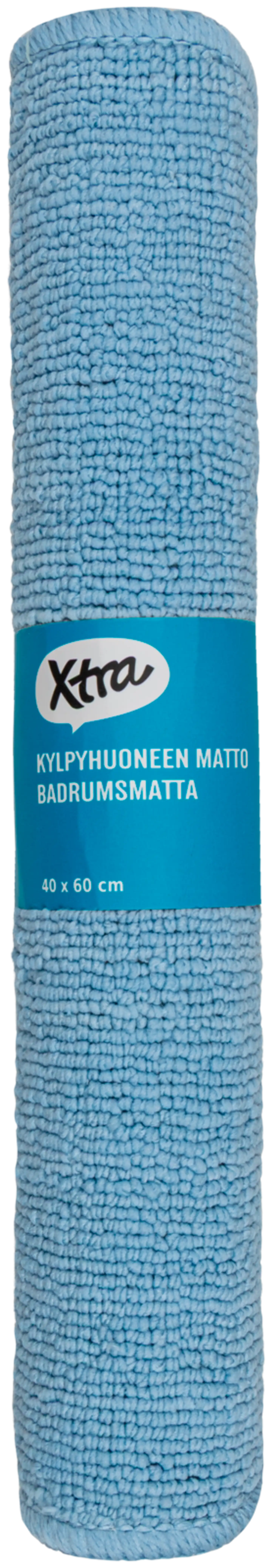 Xtra kylpyhuoneenmatto Anna 40x60 cm vaaleansininen