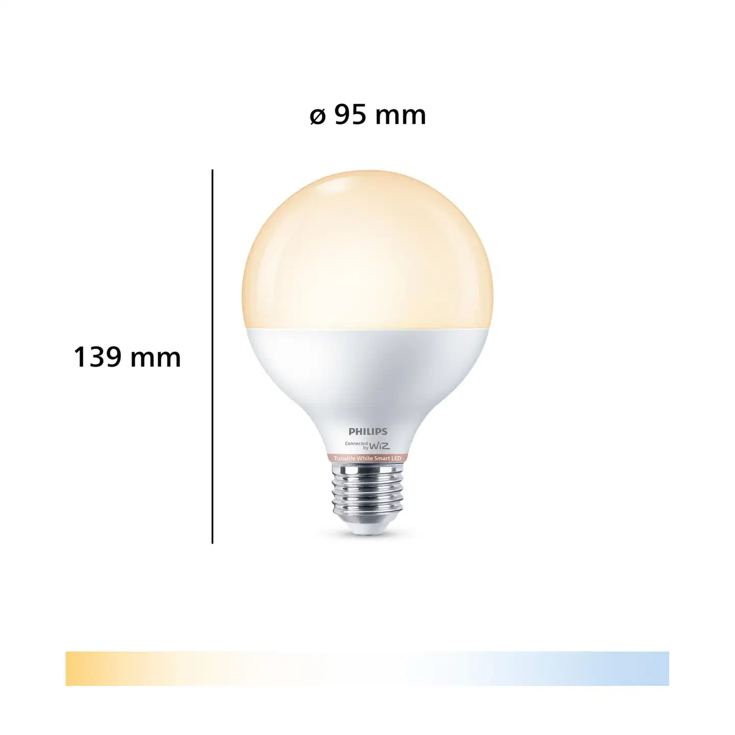 Philips Smart Lighting LED-filamenttilamppu 11W G95 E27 2700-6500K 1055lm tunable white - 3
