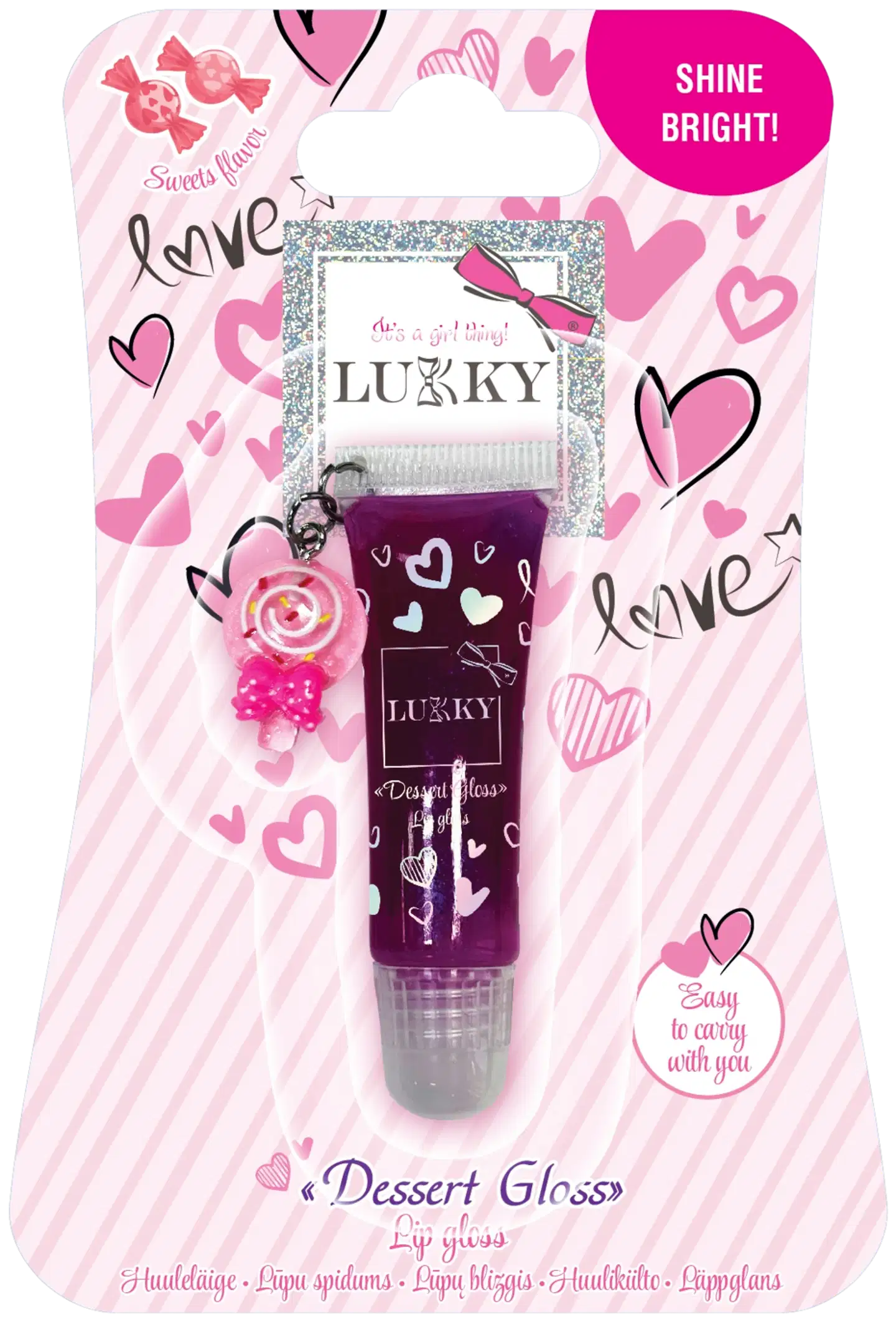 Lukky huulikiilto riipuksella 6ml, erilaisia - 3