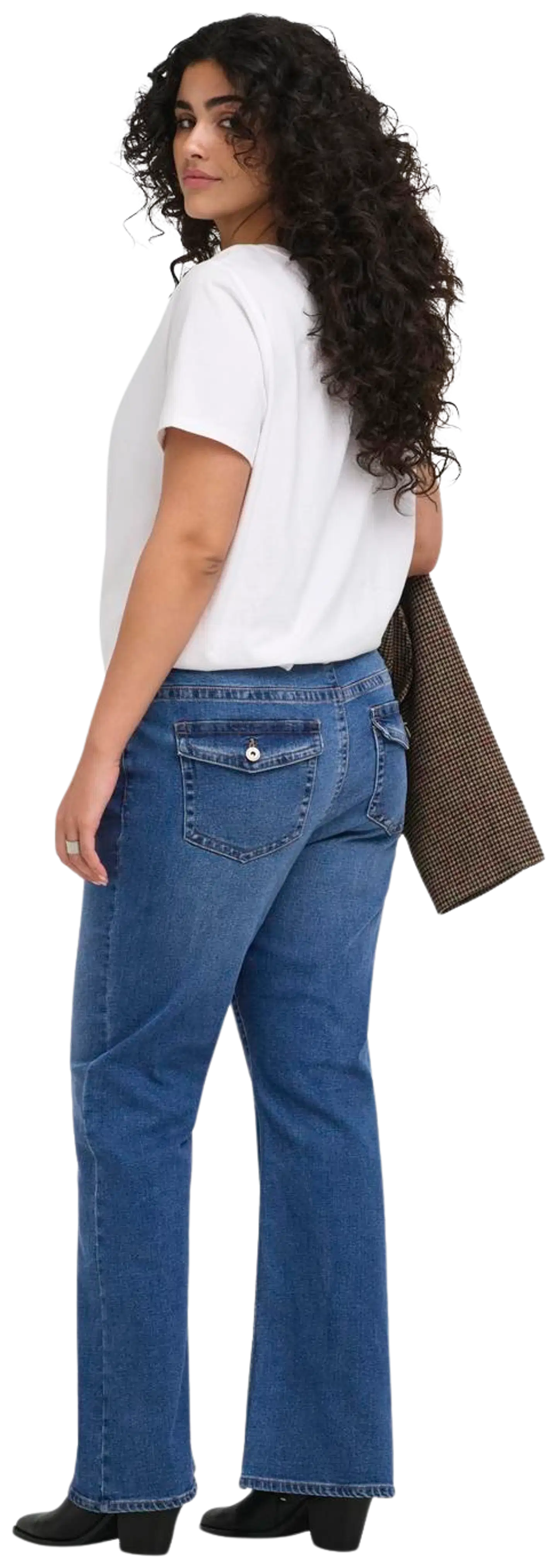 Only Carmakoma naisten farkut Carphoebe - Medium Blue Denim - 5
