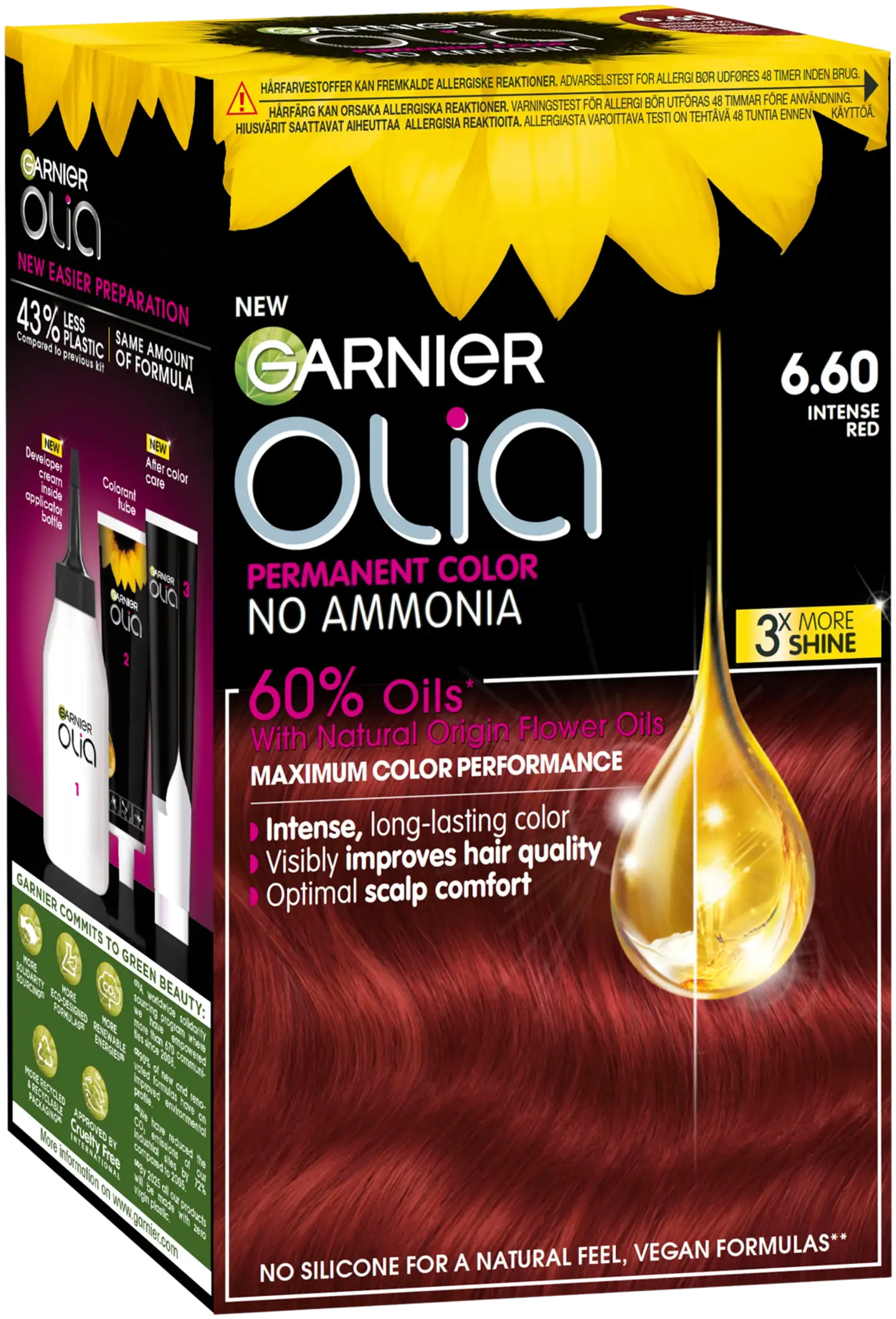 Garnier Olia 6.60 Intense Red kestoväri 174ml - 2